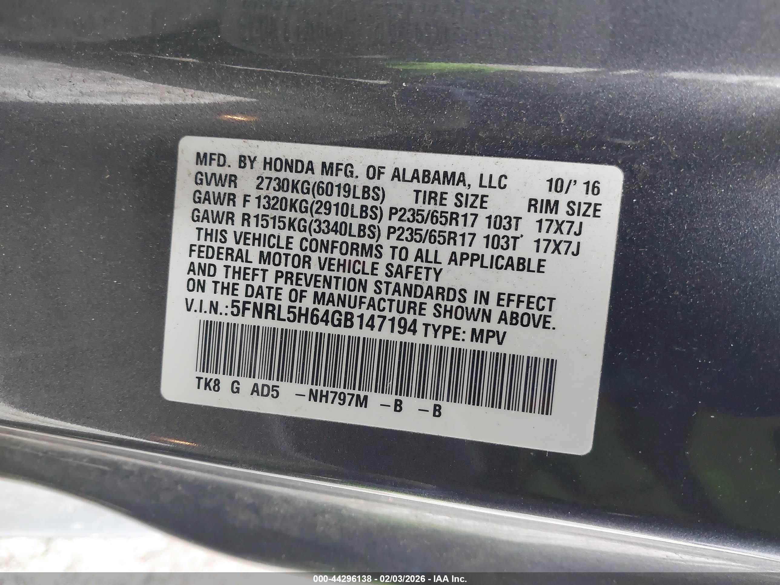 HONDA ODYSSEY image 9
