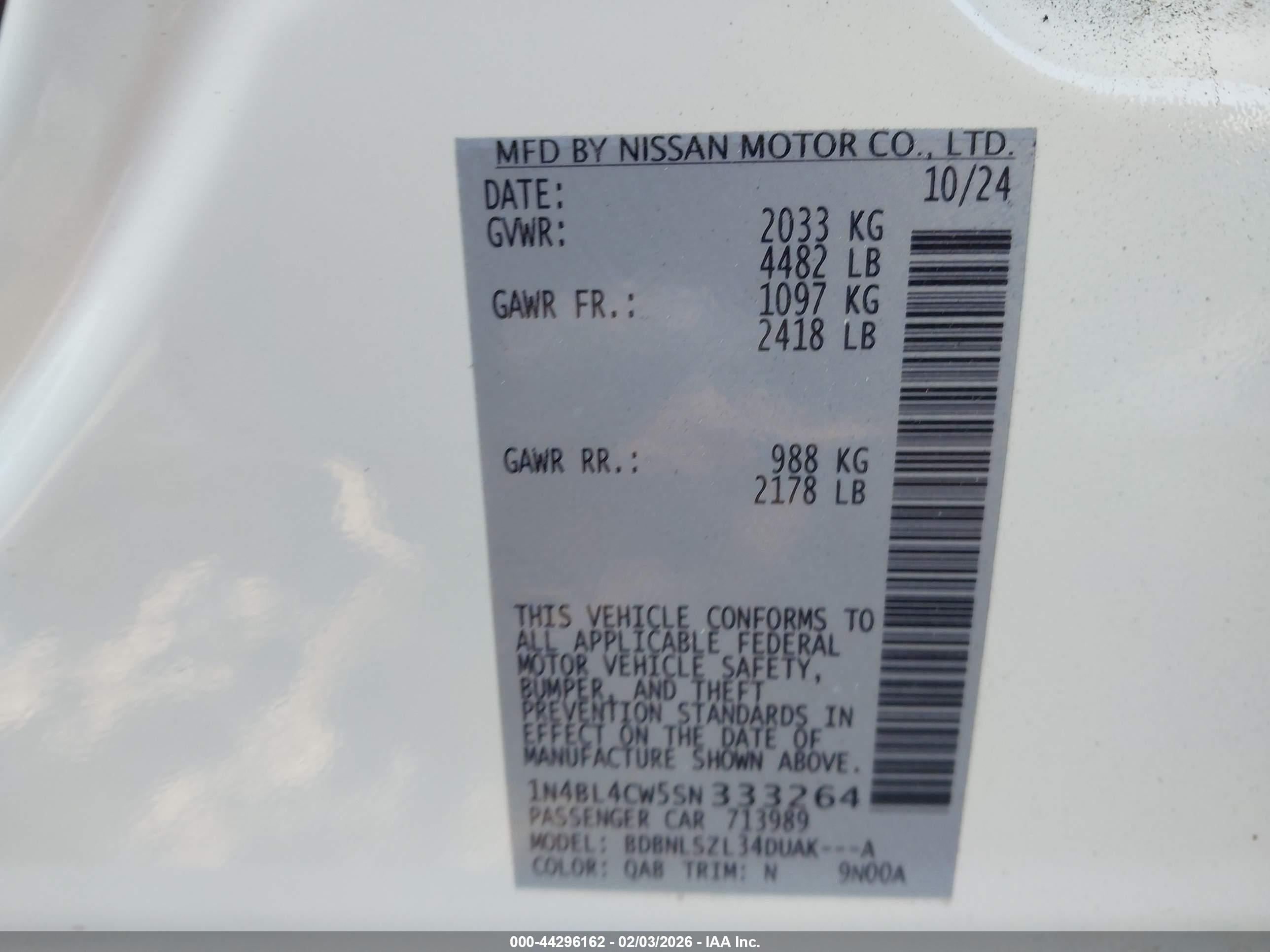 NISSAN ALTIMA image 9