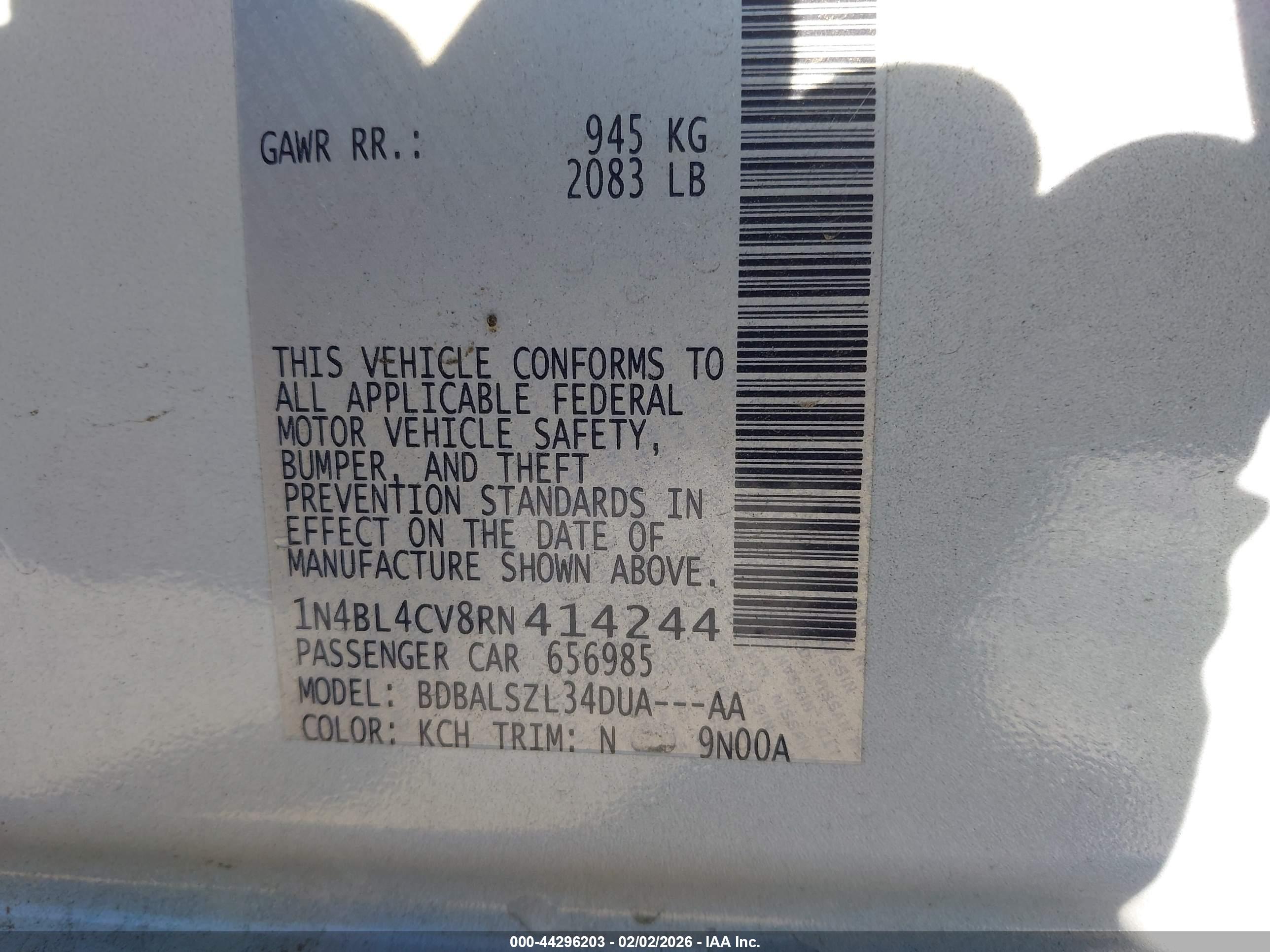 NISSAN ALTIMA image 9