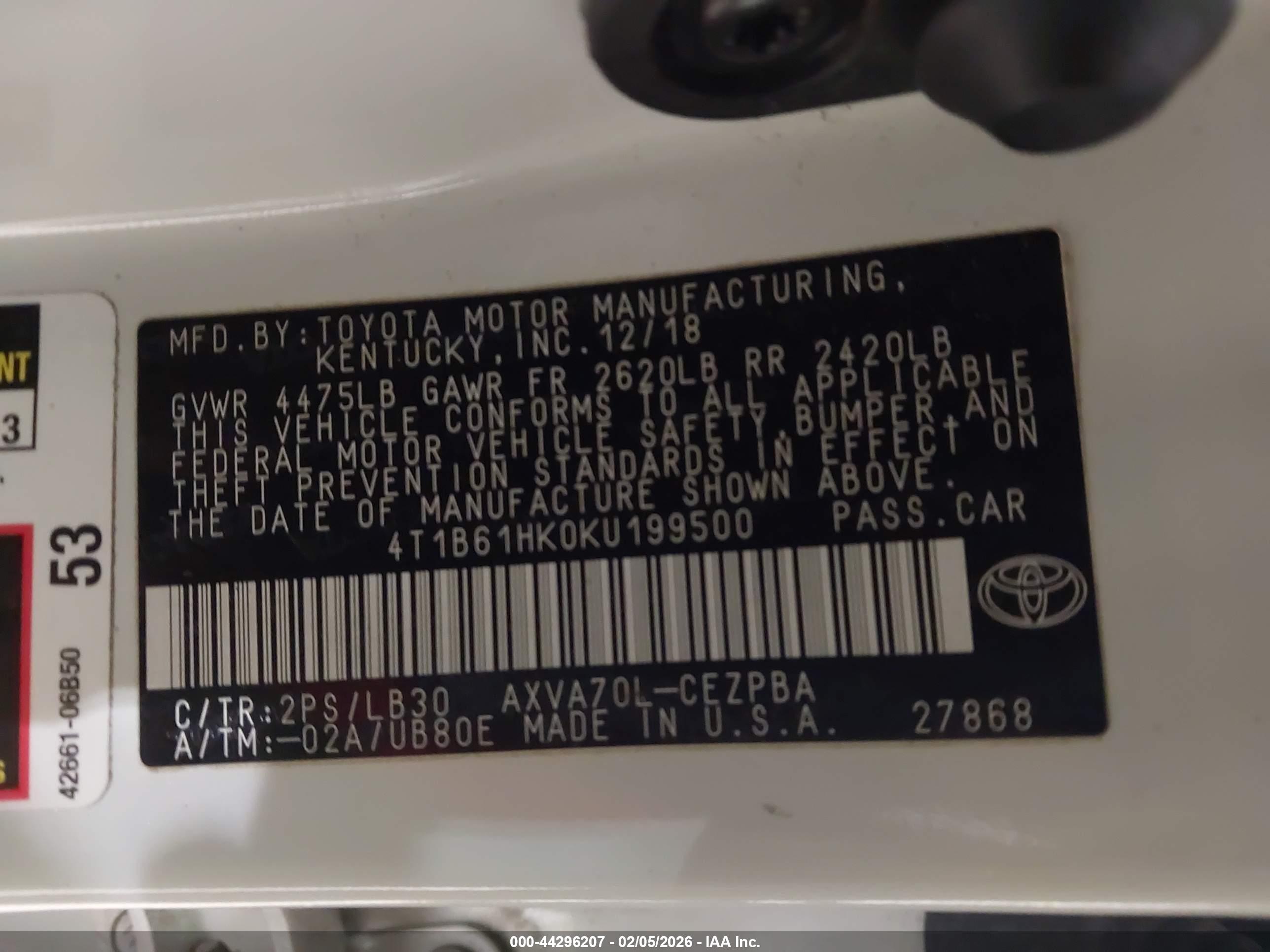 TOYOTA CAMRY image 9