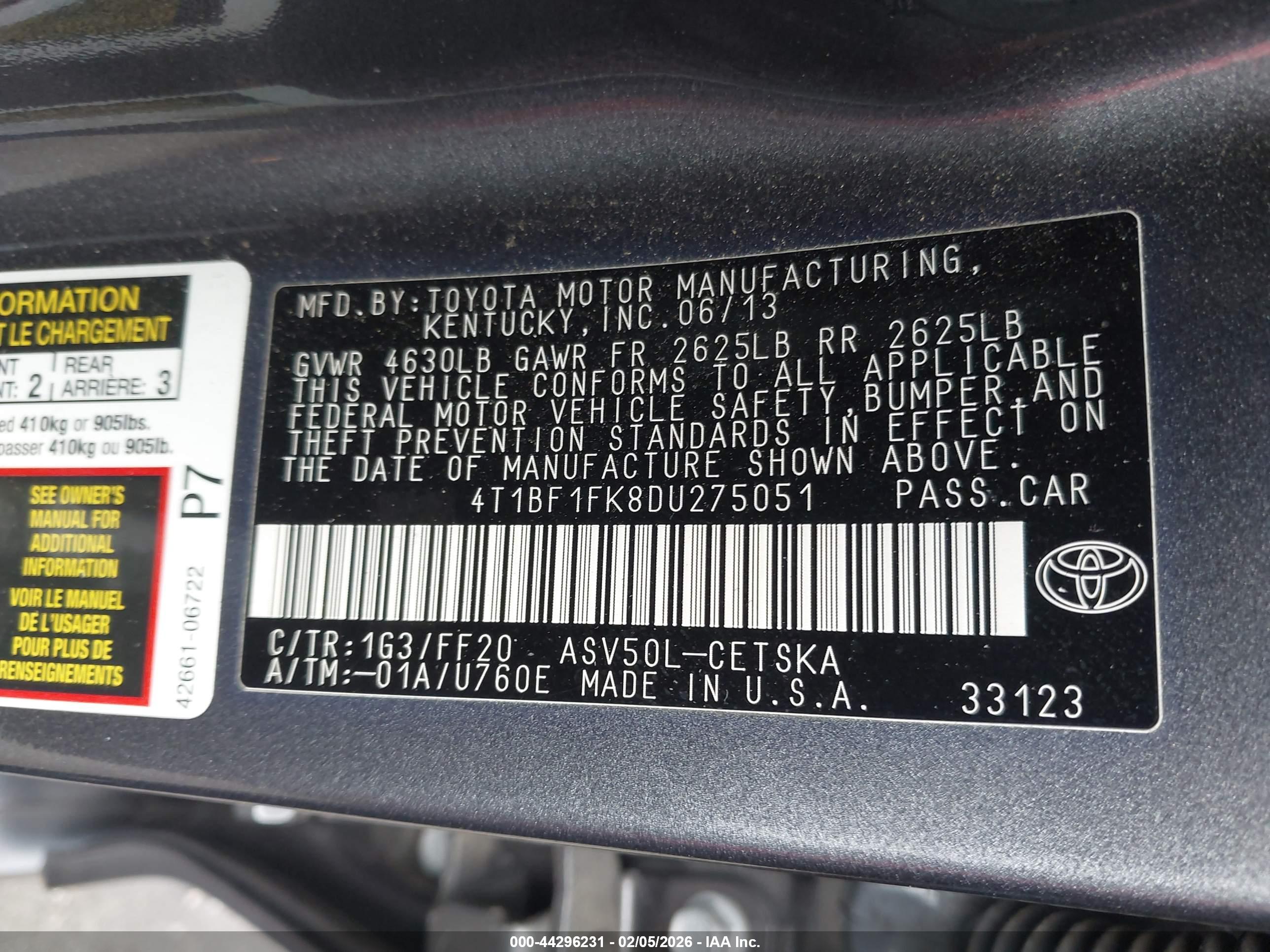 TOYOTA CAMRY image 9