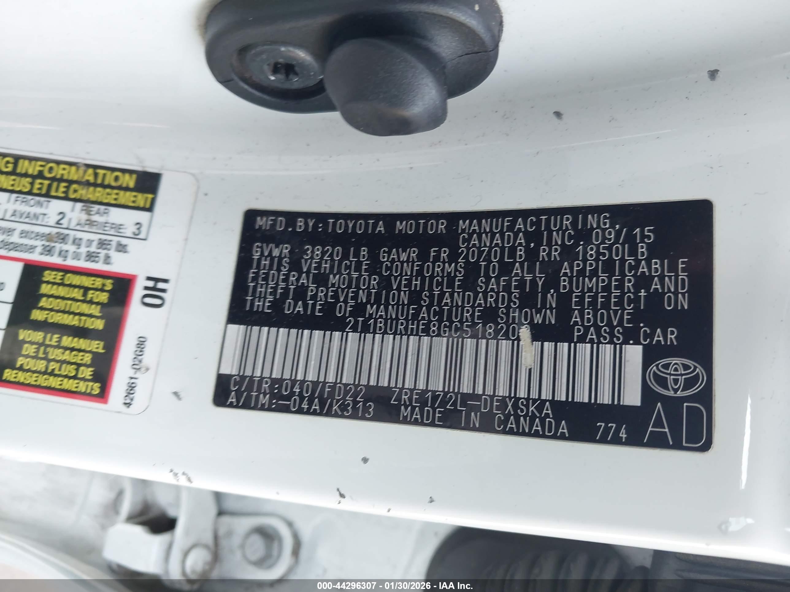 TOYOTA COROLLA image 9