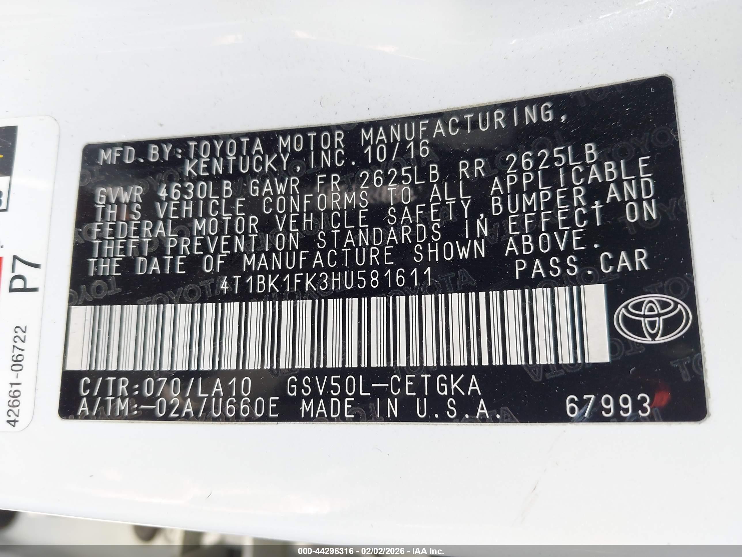 TOYOTA CAMRY image 9