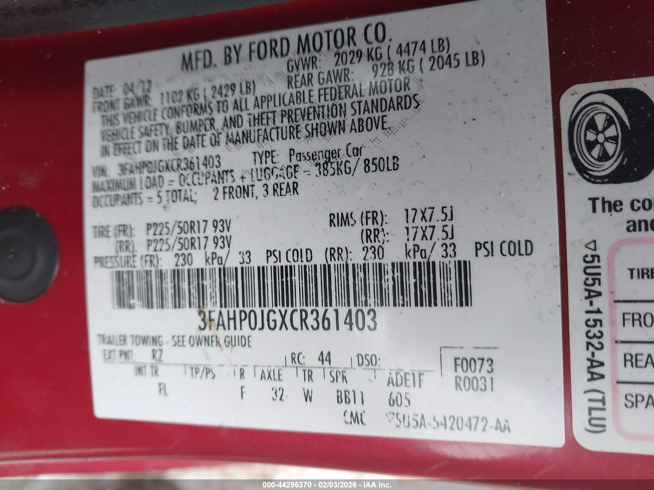 FORD FUSION image 9