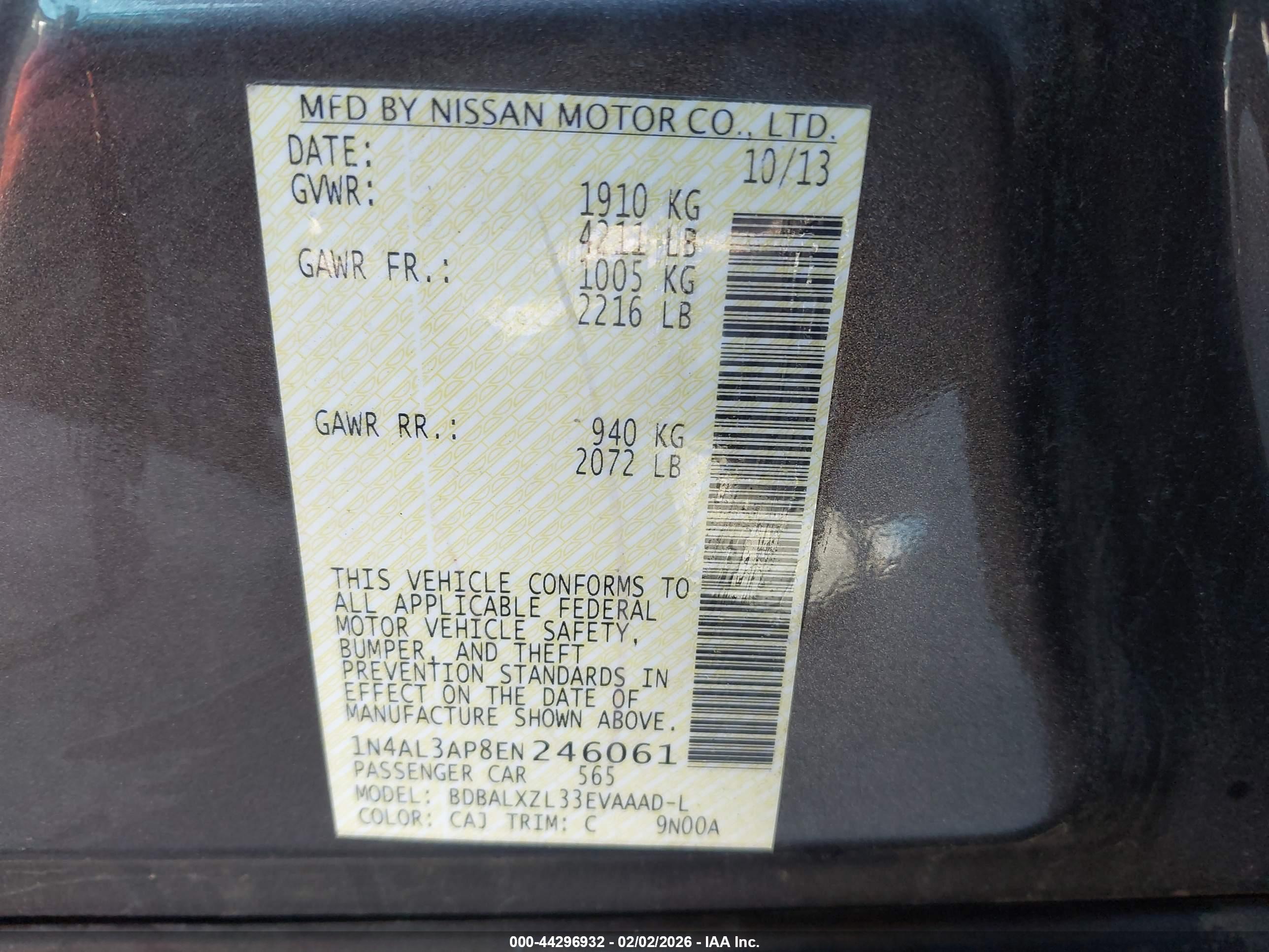 NISSAN ALTIMA image 9
