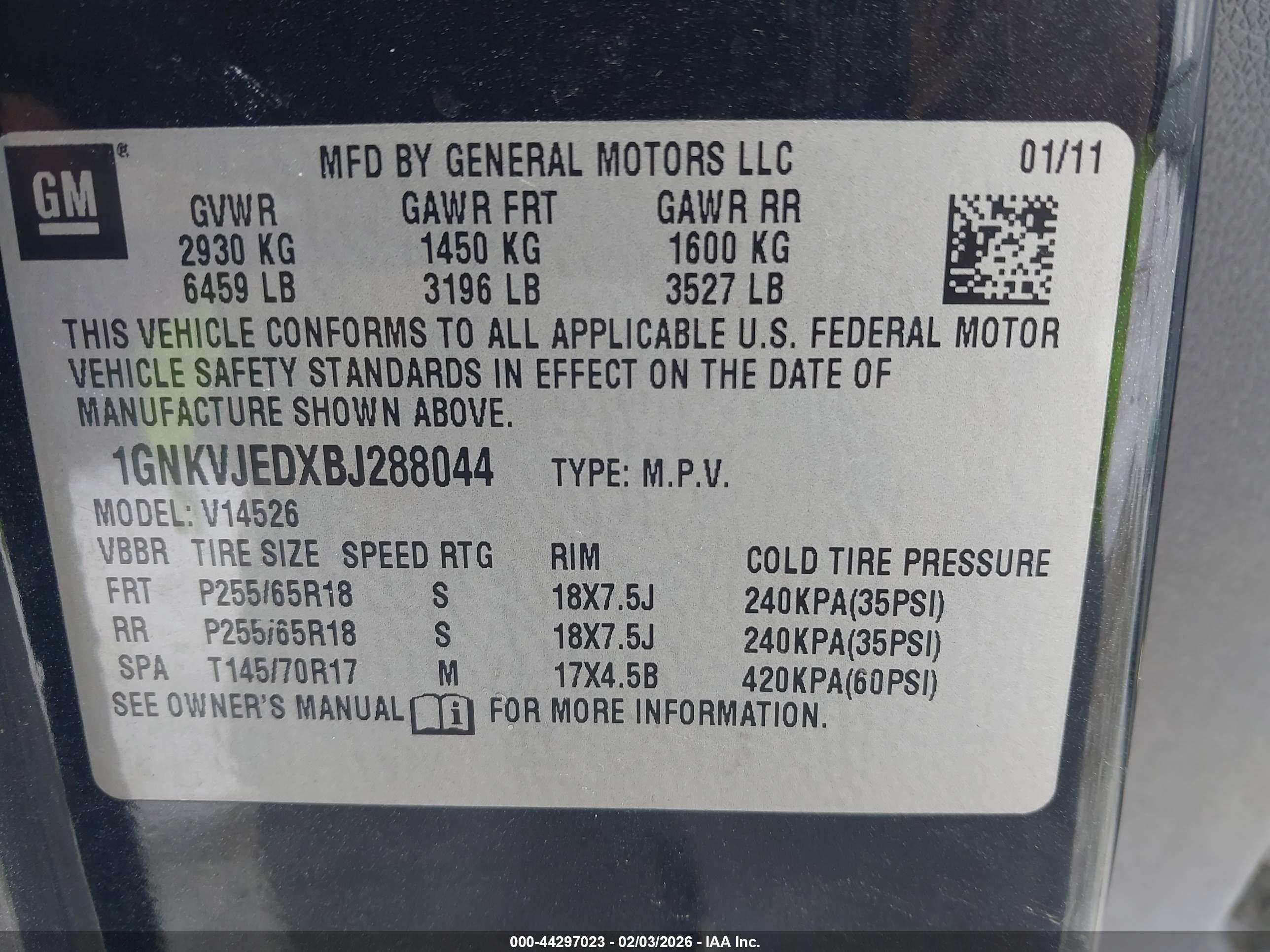 CHEVROLET TRAVERSE image 9