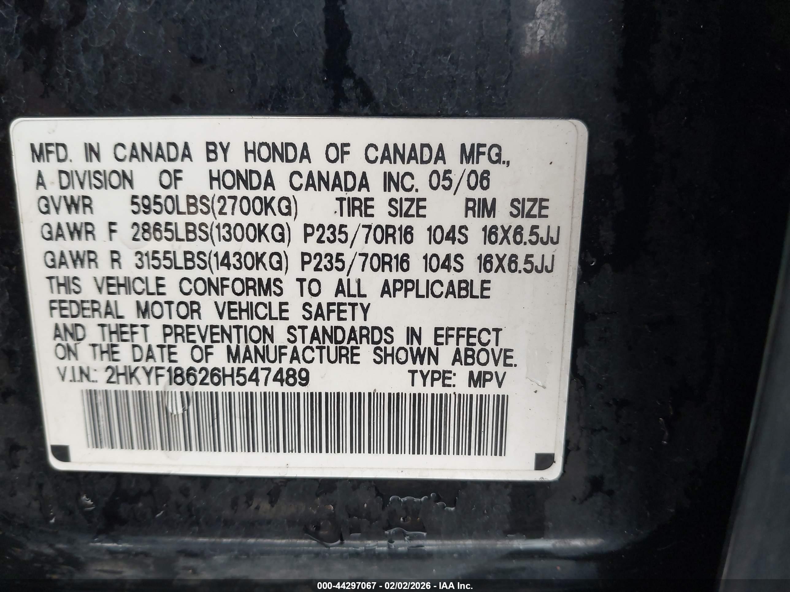 HONDA PILOT image 9