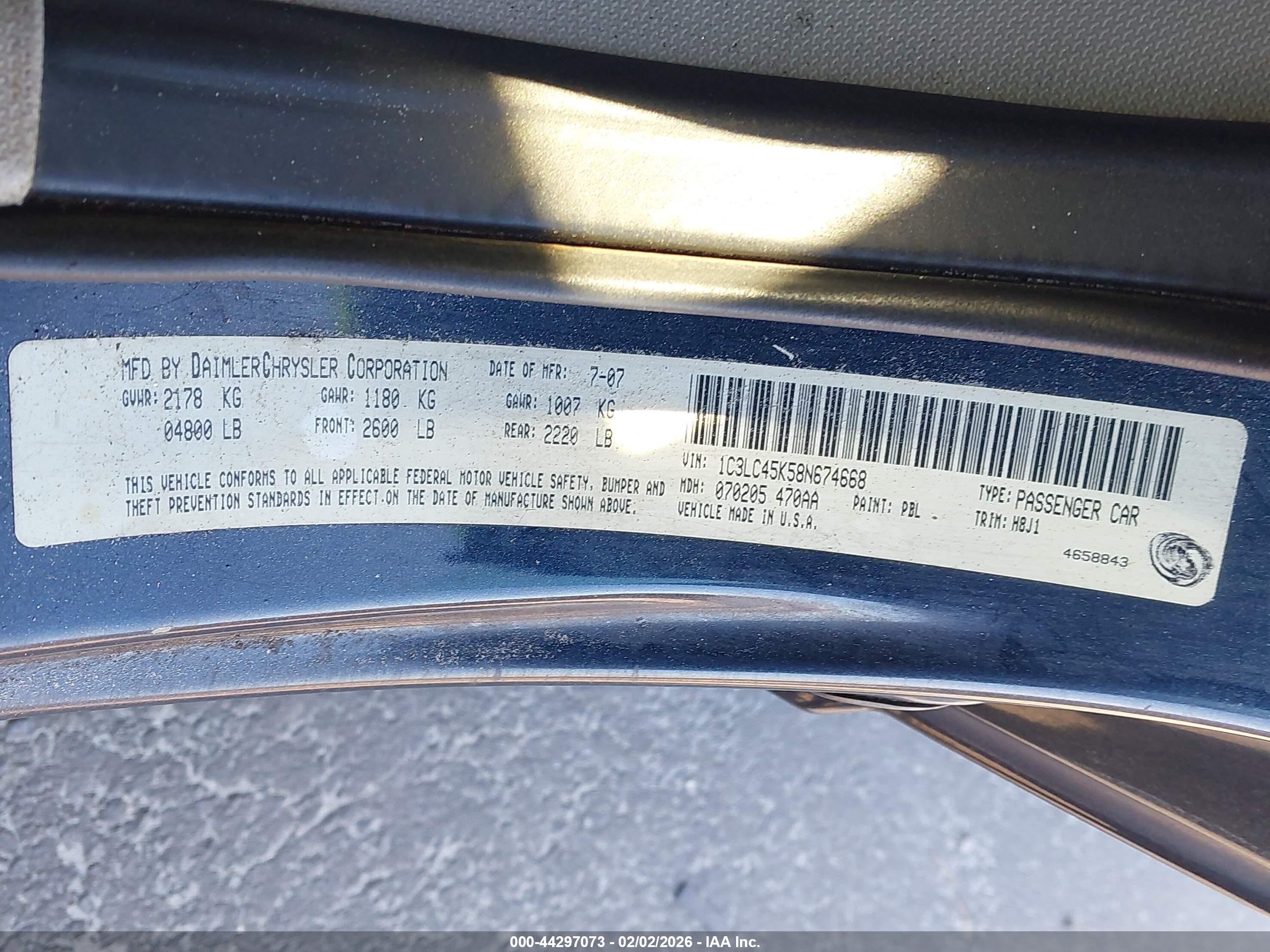 CHRYSLER SEBRING image 9
