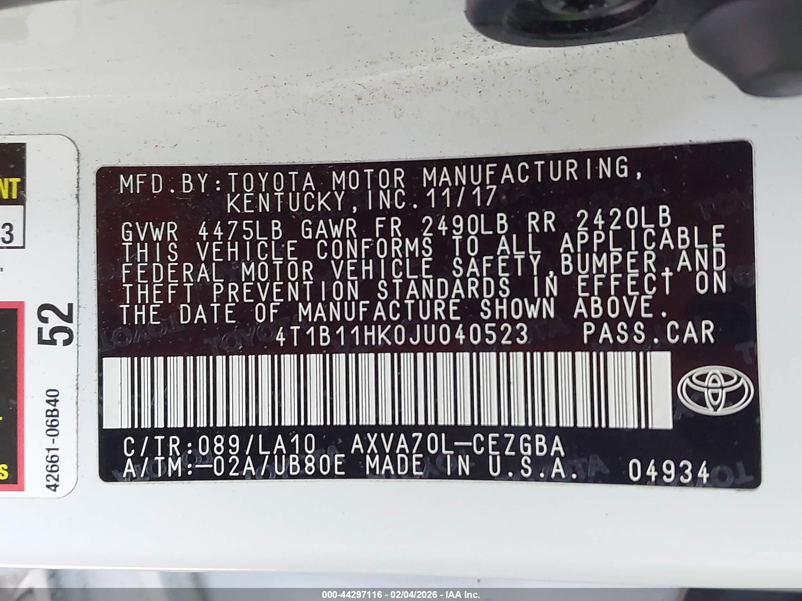 TOYOTA CAMRY image 9