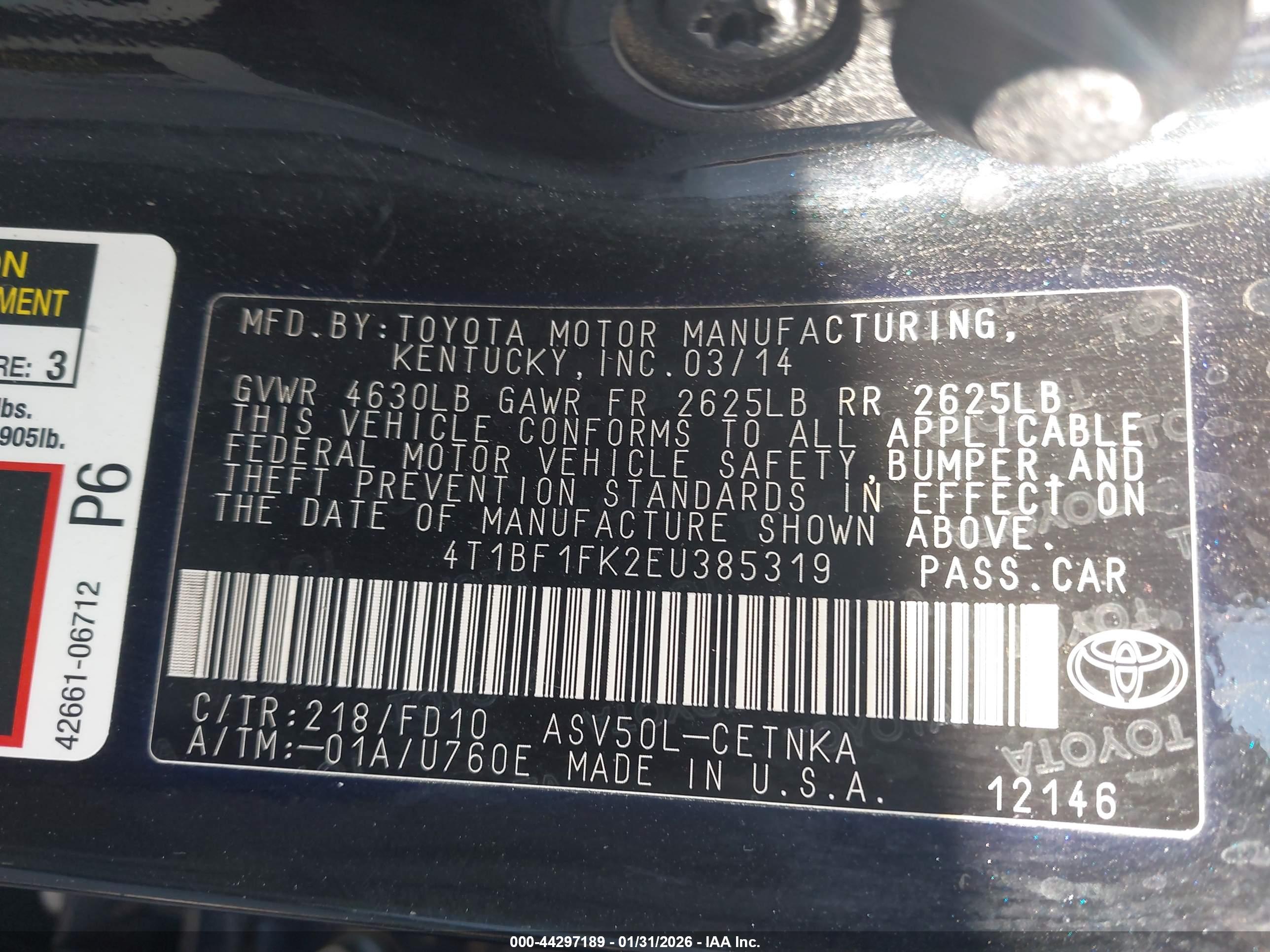 TOYOTA CAMRY image 9
