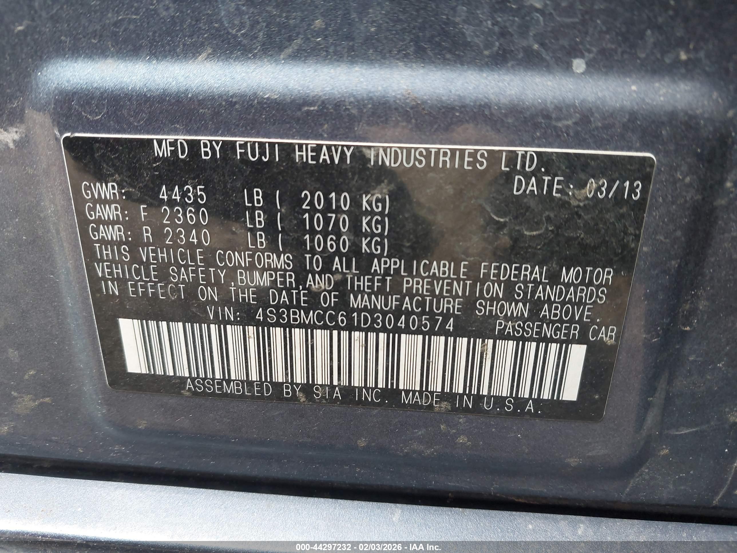 SUBARU LEGACY image 9