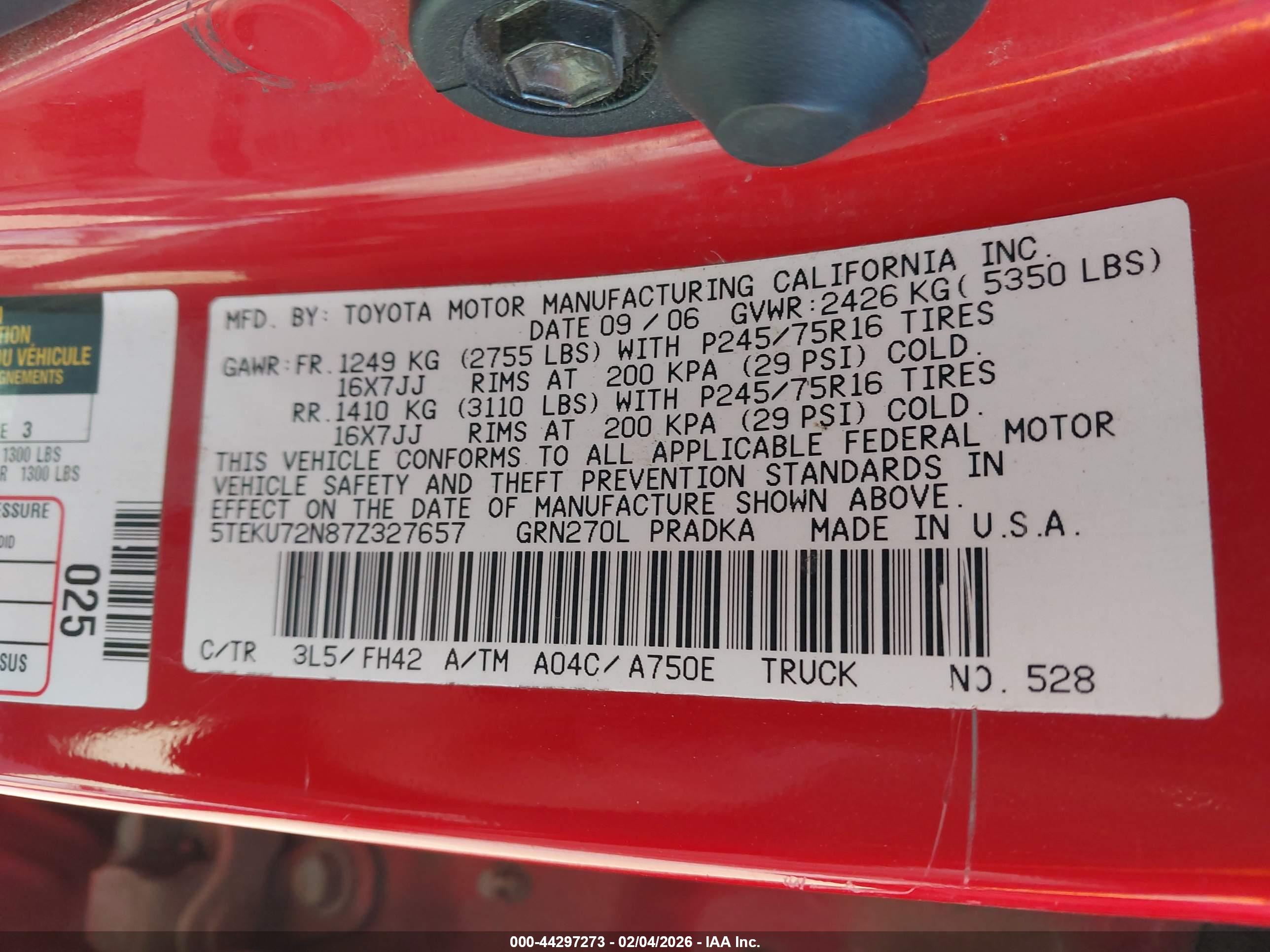 TOYOTA TACOMA image 9