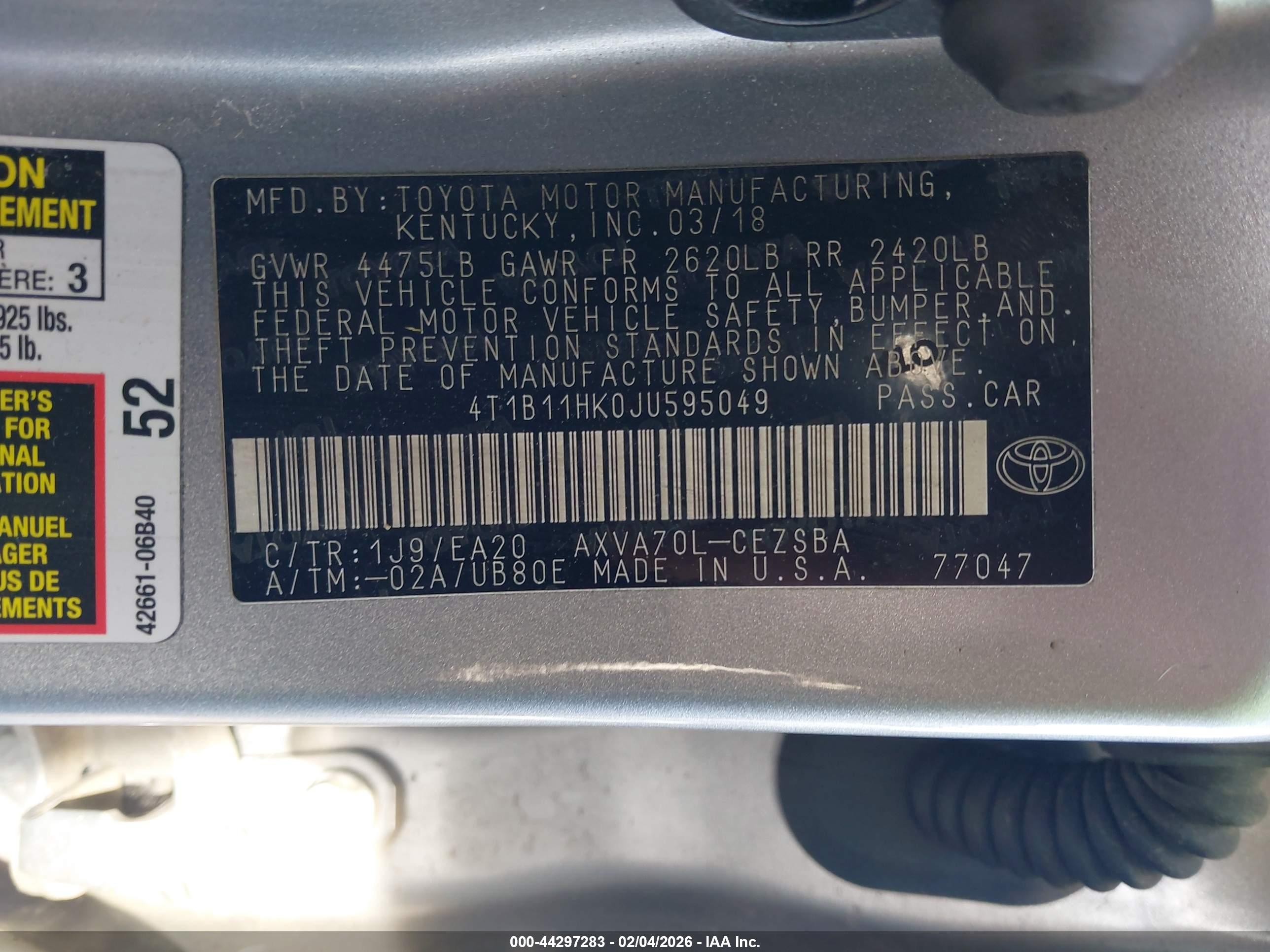 TOYOTA CAMRY image 9