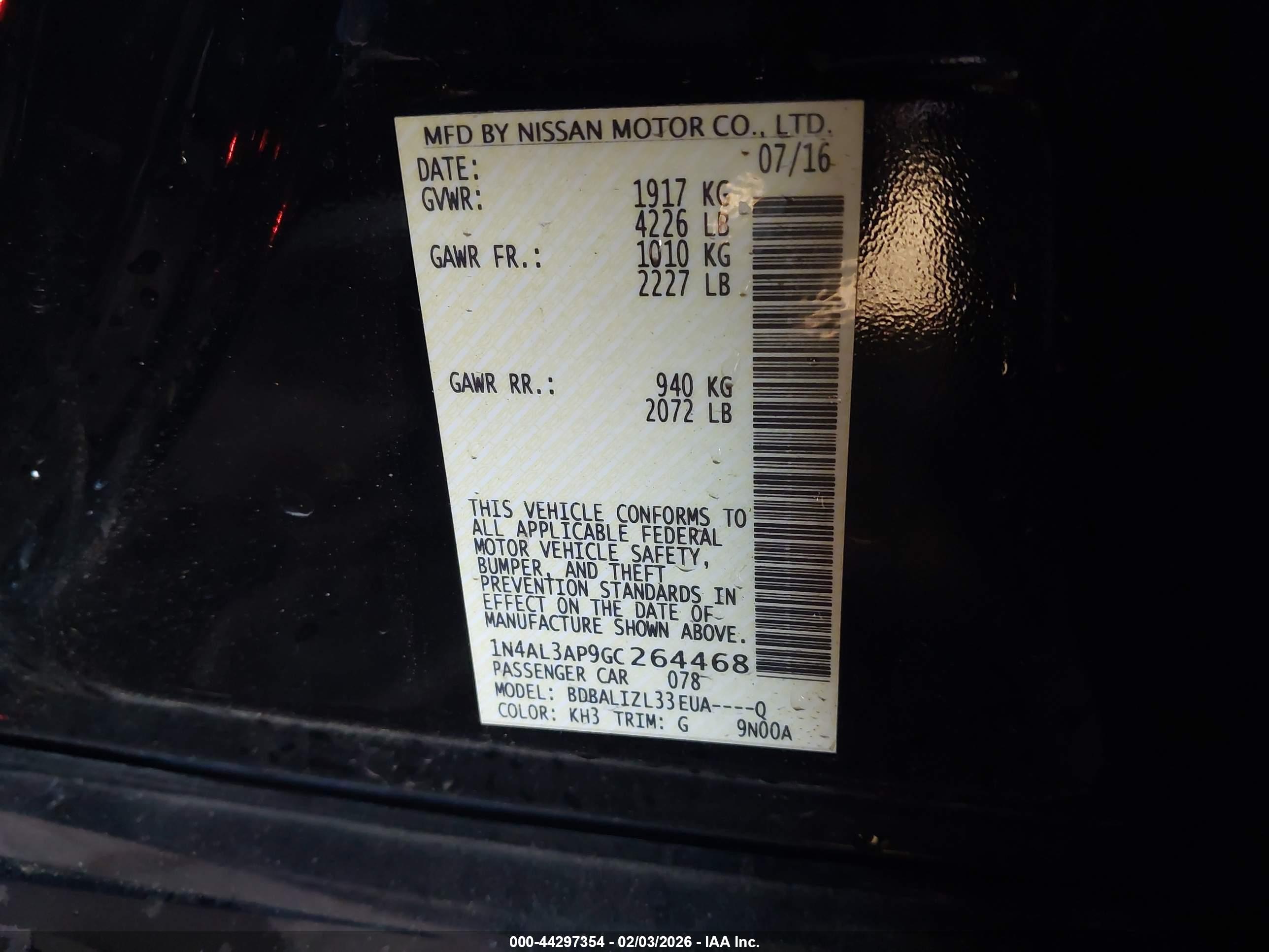 NISSAN ALTIMA image 9