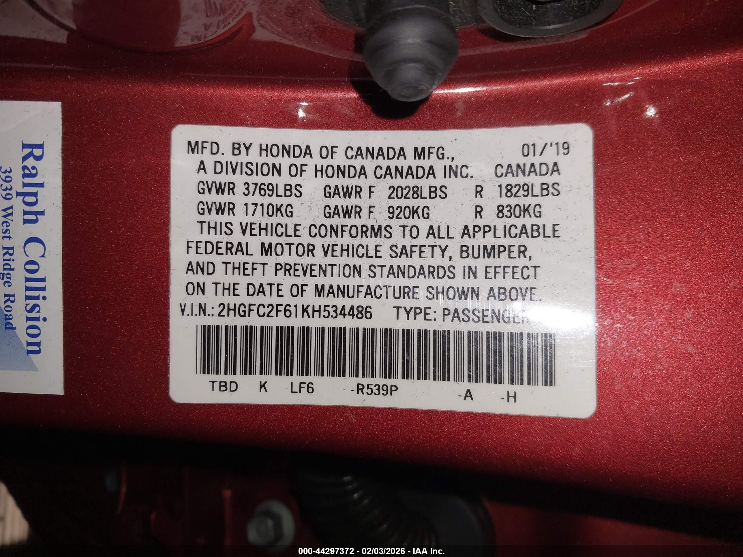 HONDA CIVIC image 9