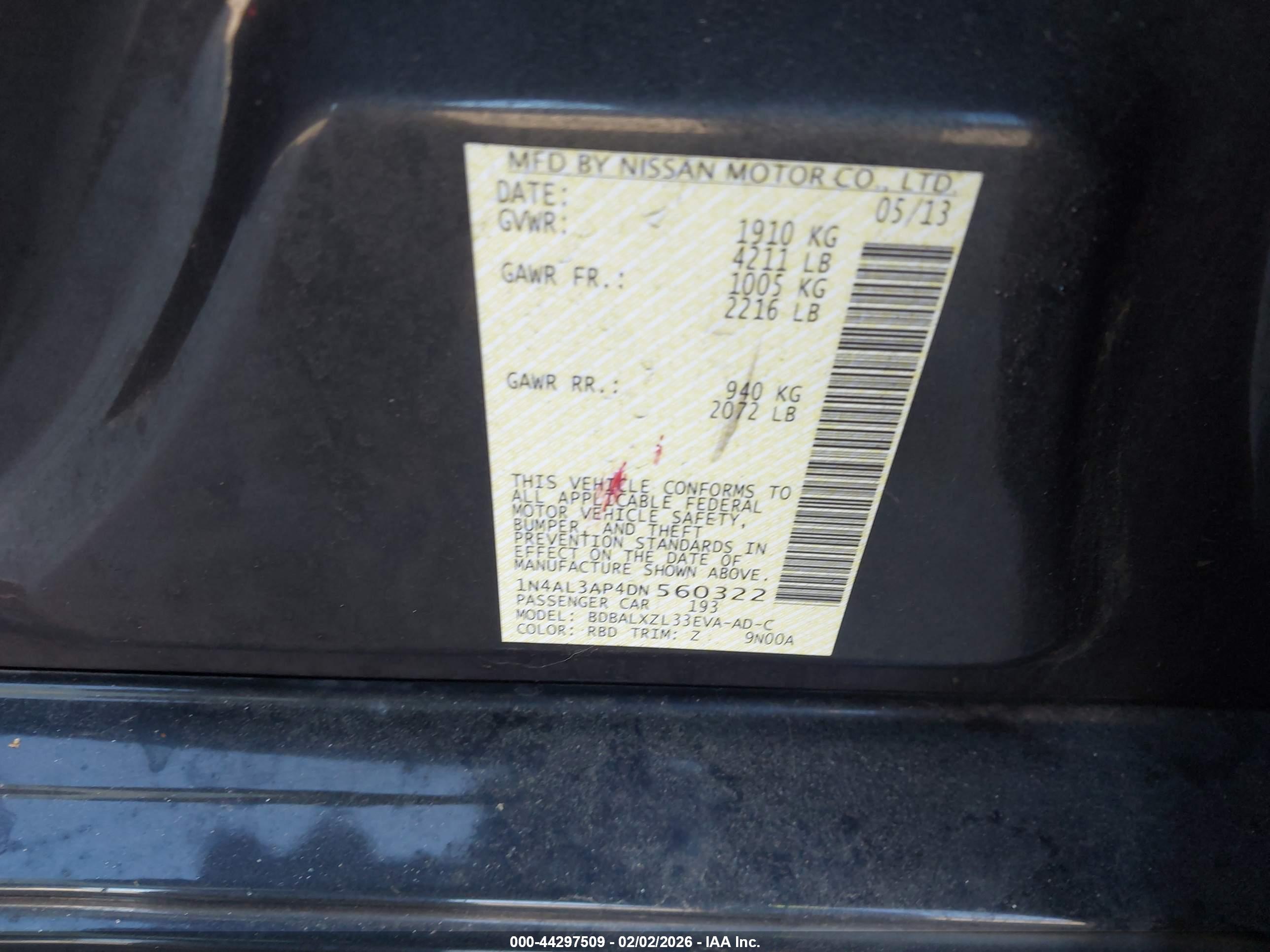 NISSAN ALTIMA image 9