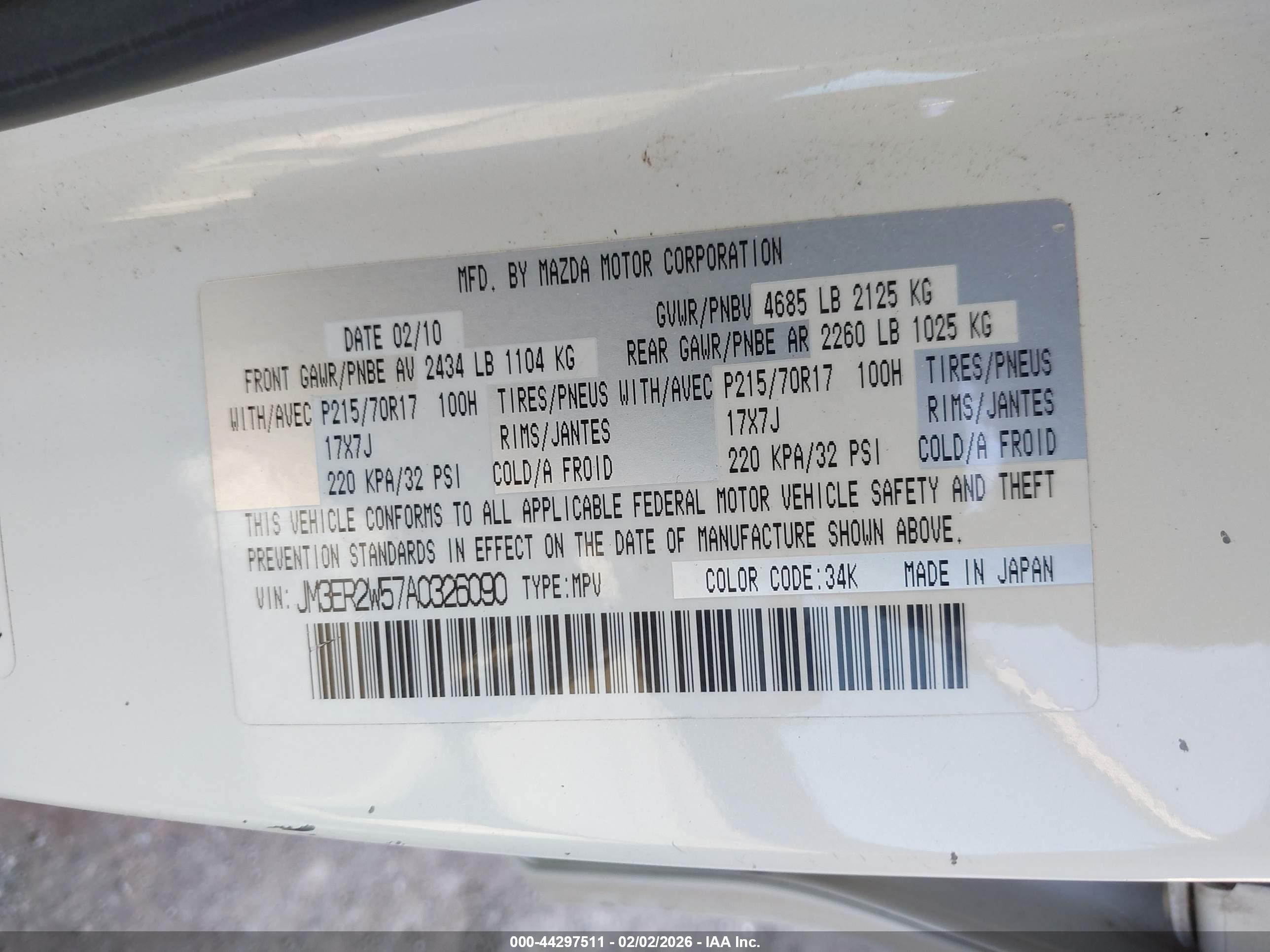 MAZDA CX-7 image 9