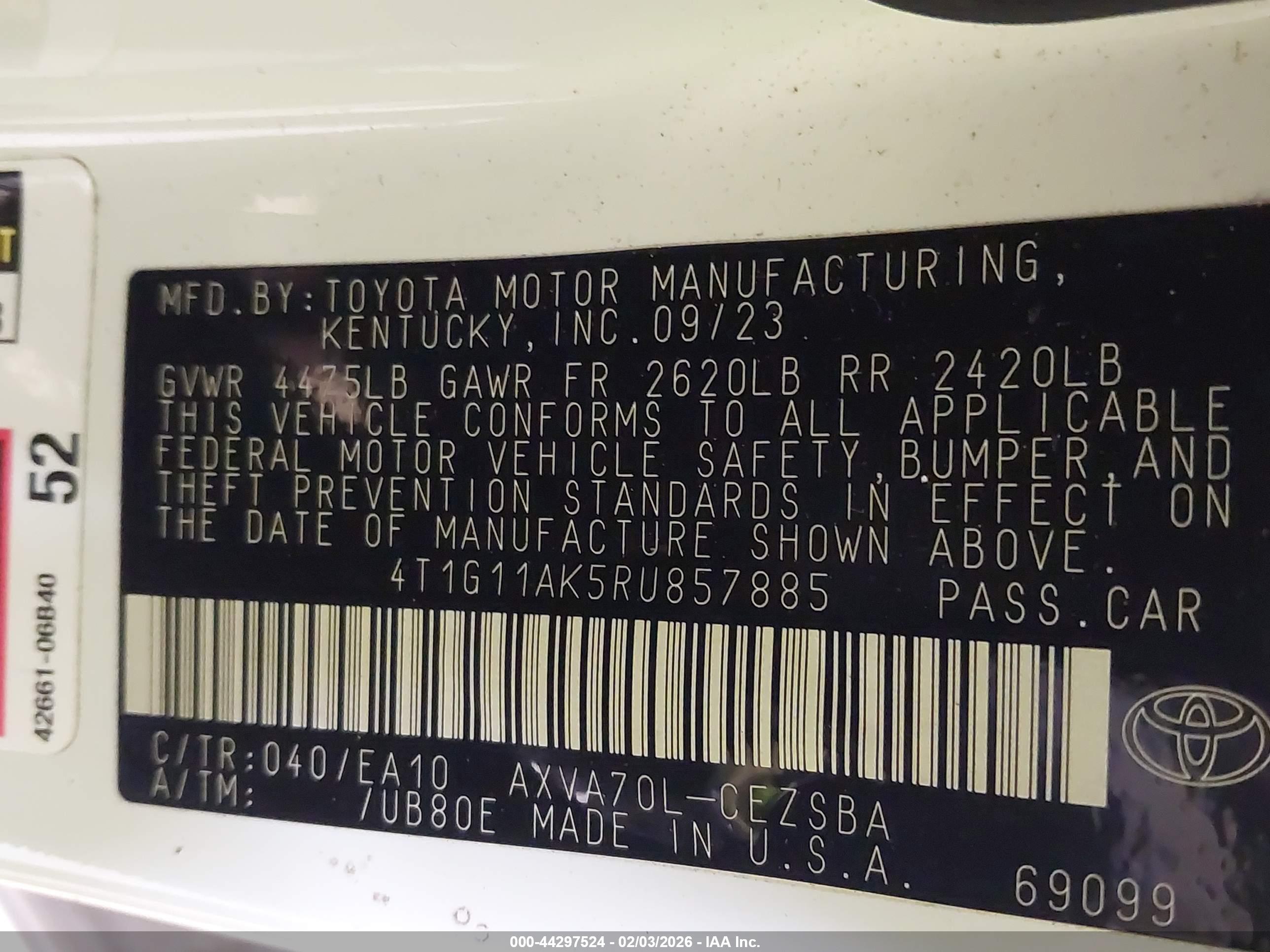 TOYOTA CAMRY image 9