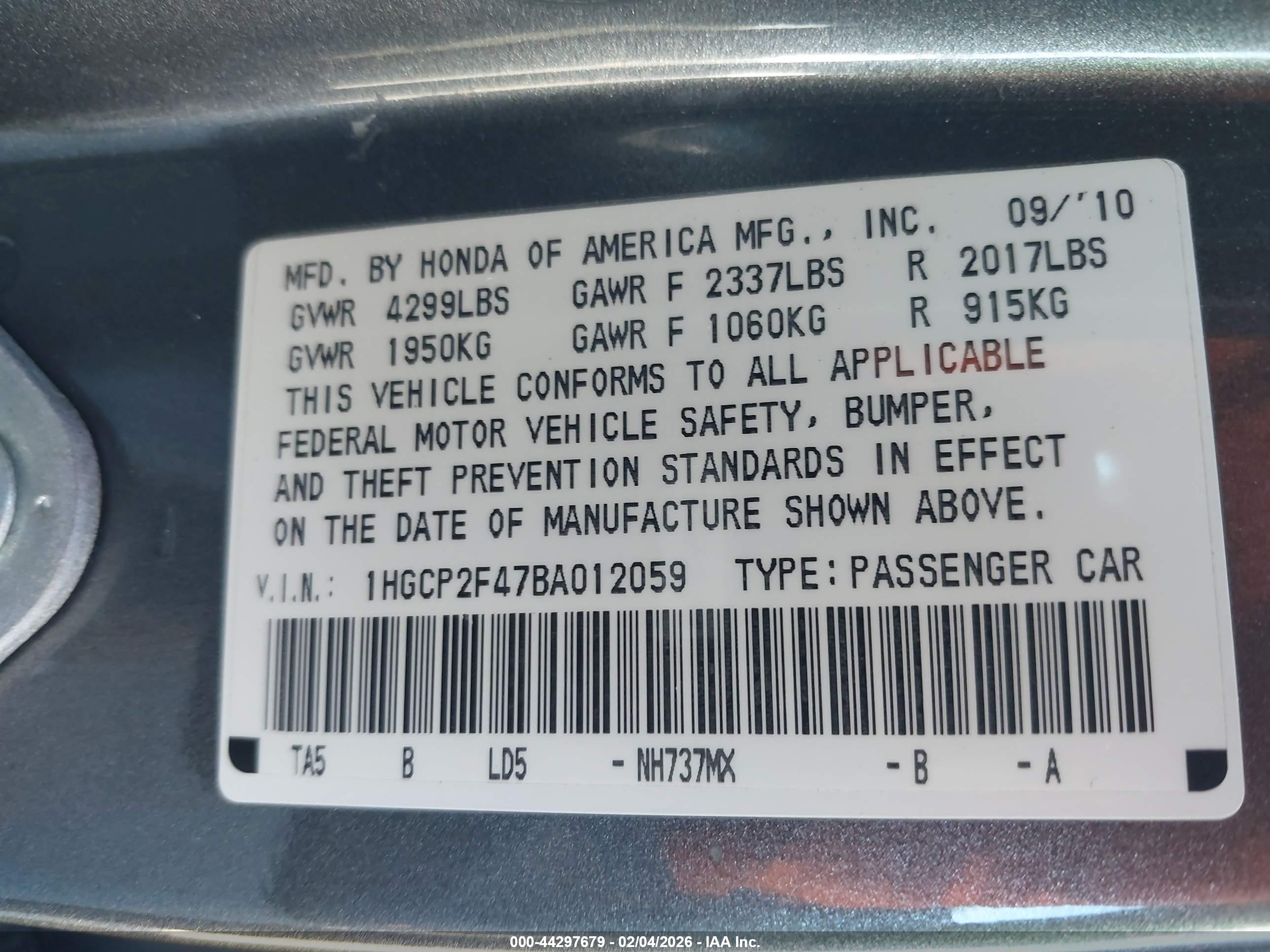 HONDA ACCORD image 9