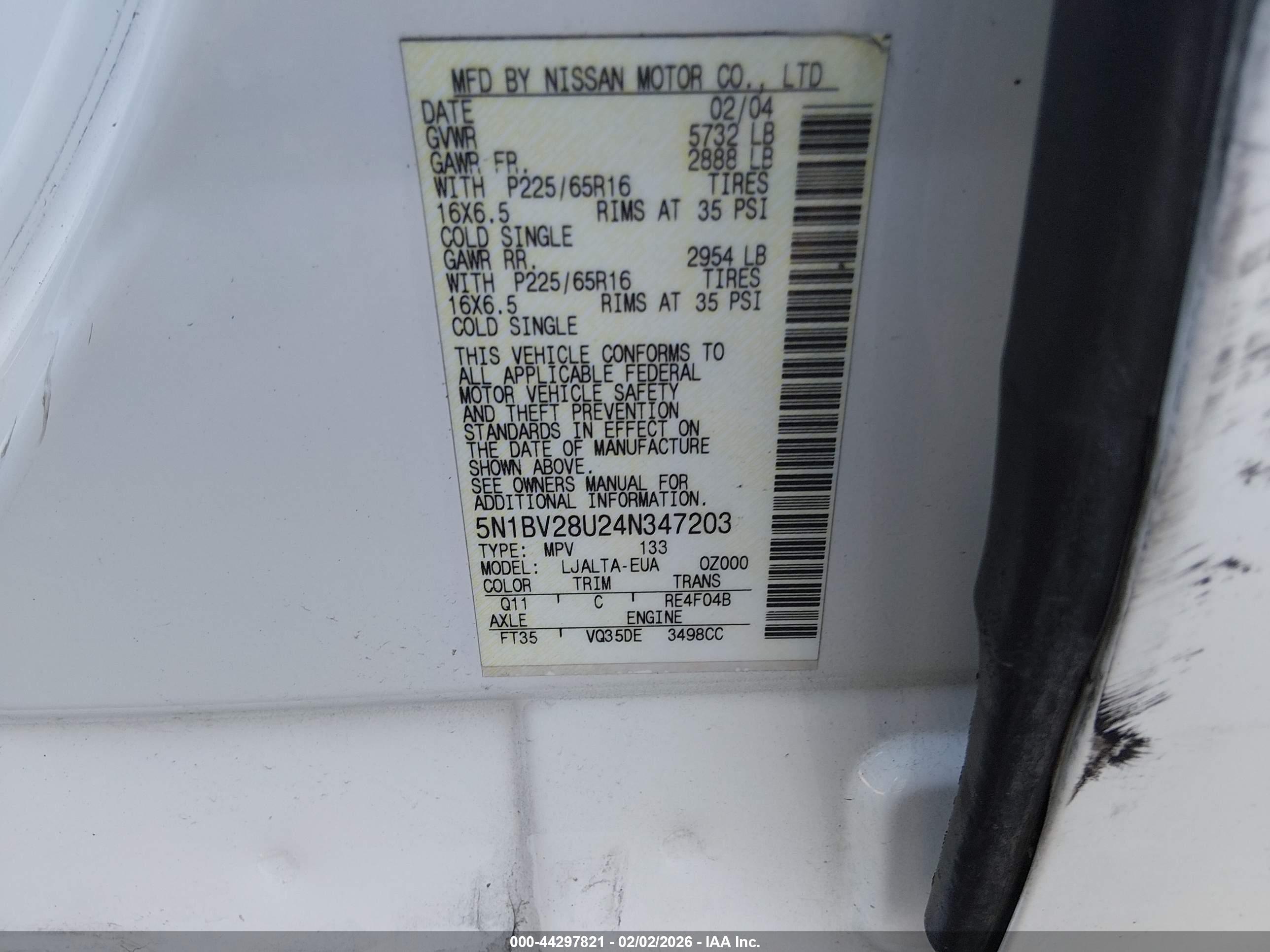 NISSAN QUEST image 9