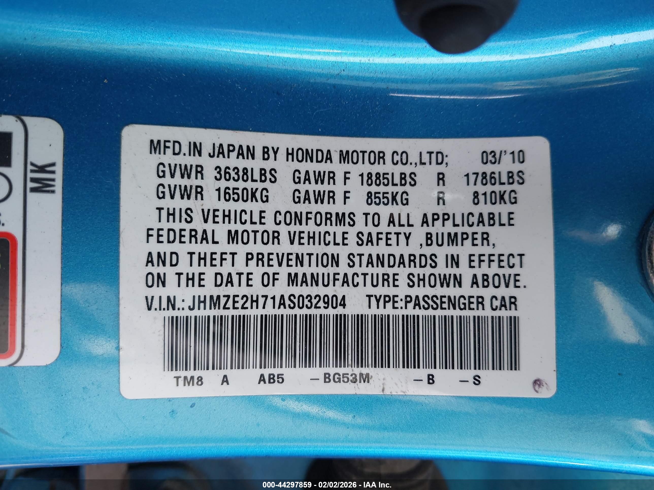 HONDA INSIGHT image 9