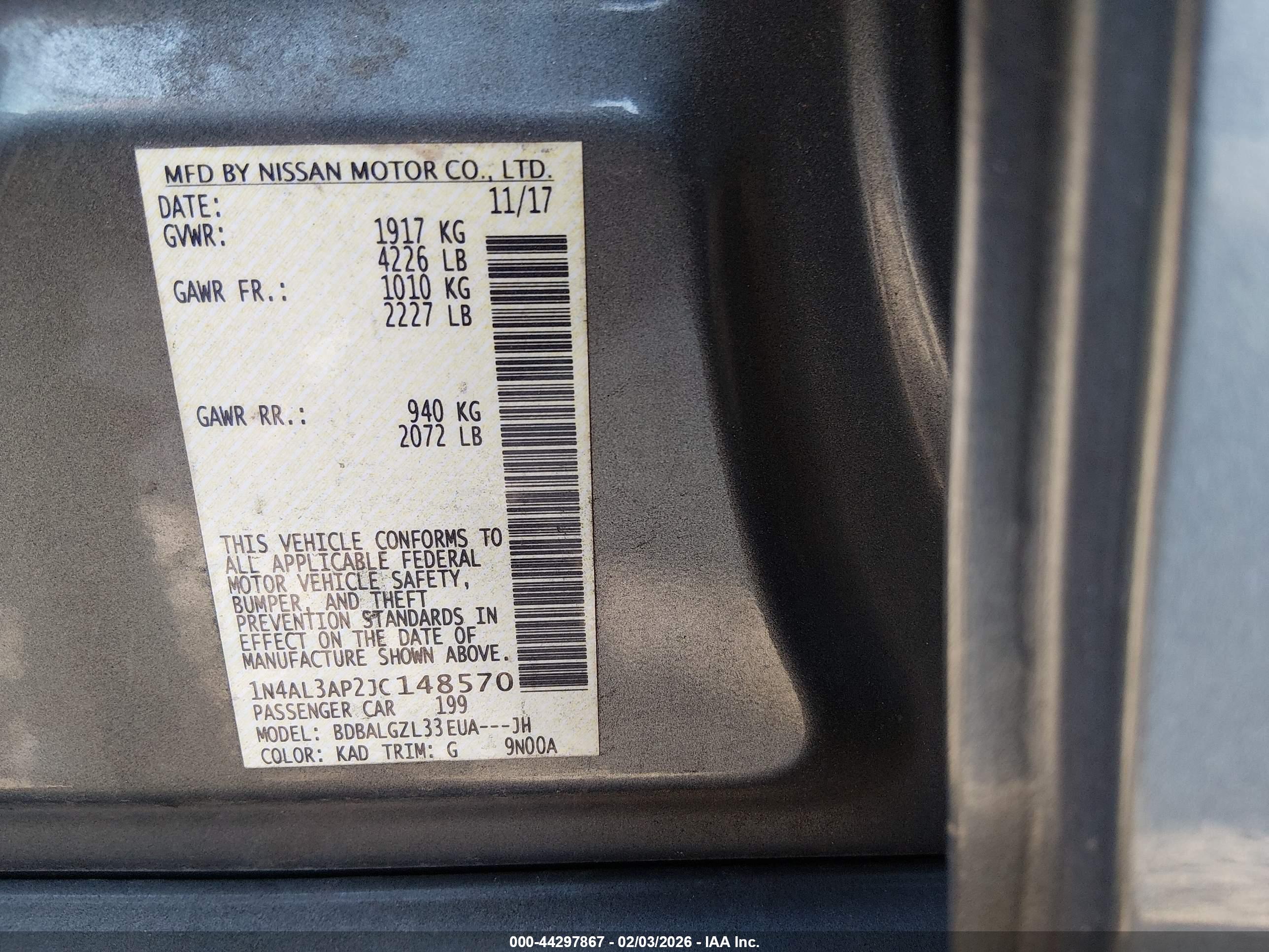 NISSAN ALTIMA image 9