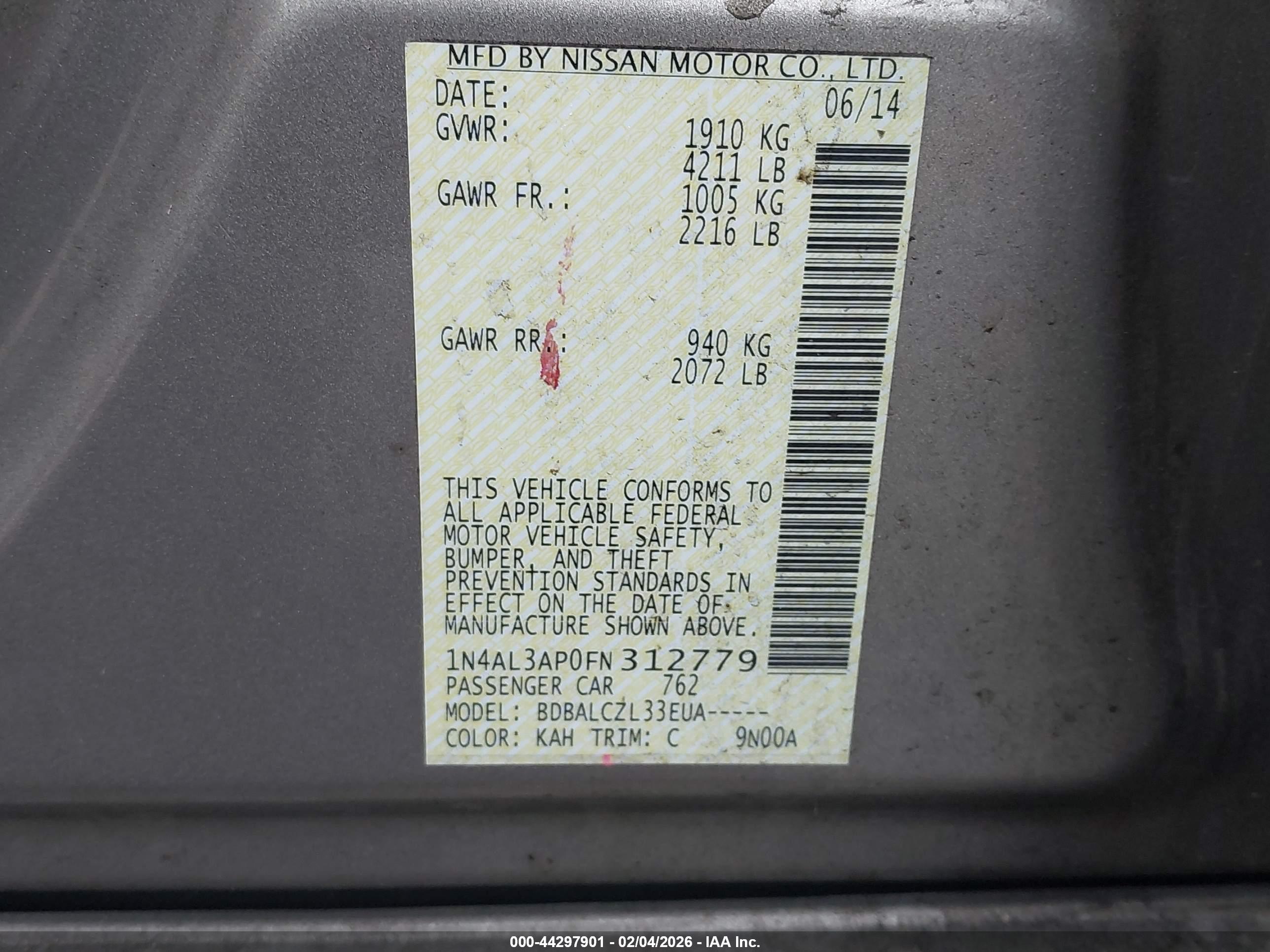 NISSAN ALTIMA image 9