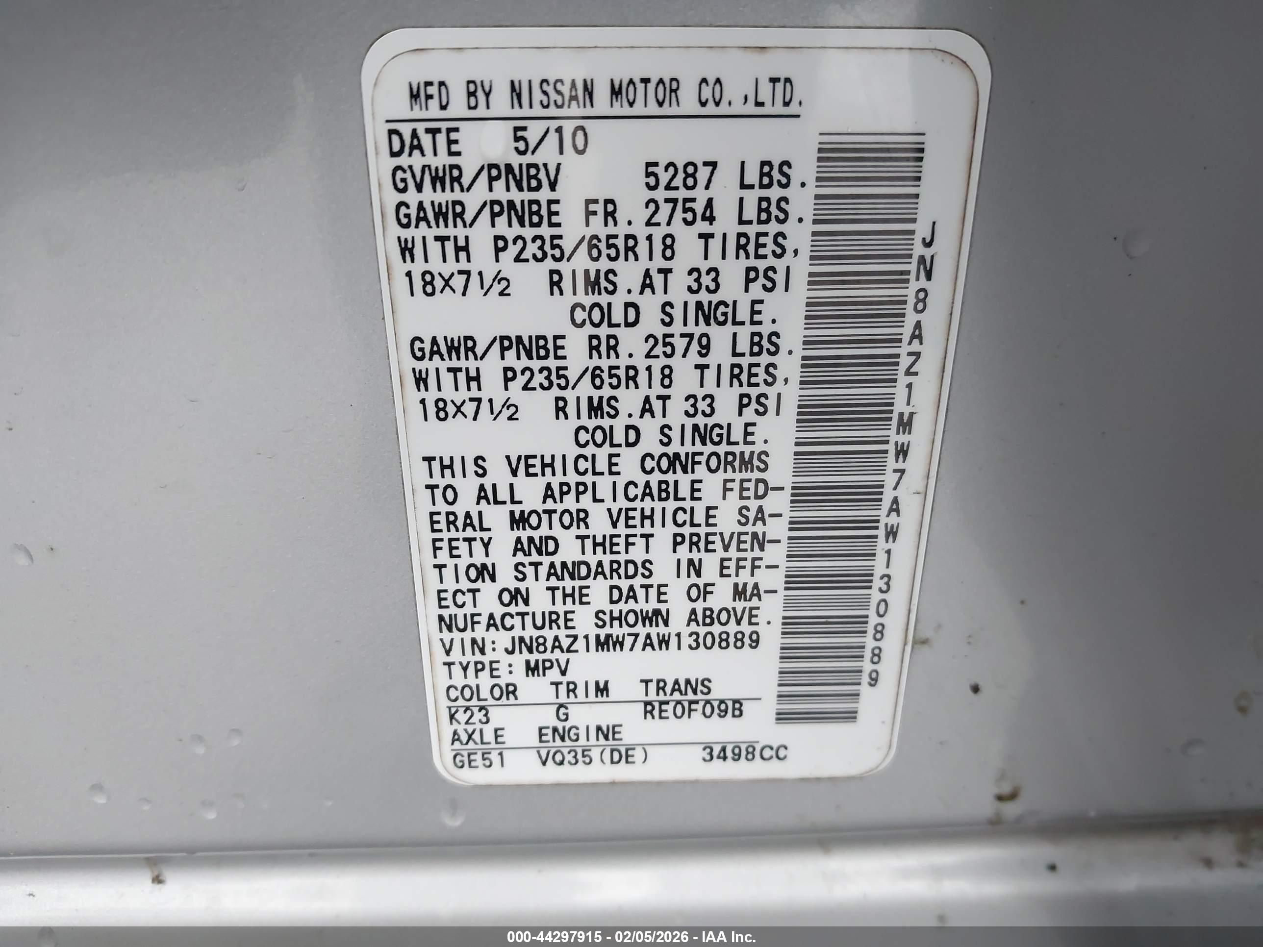 NISSAN MURANO image 9