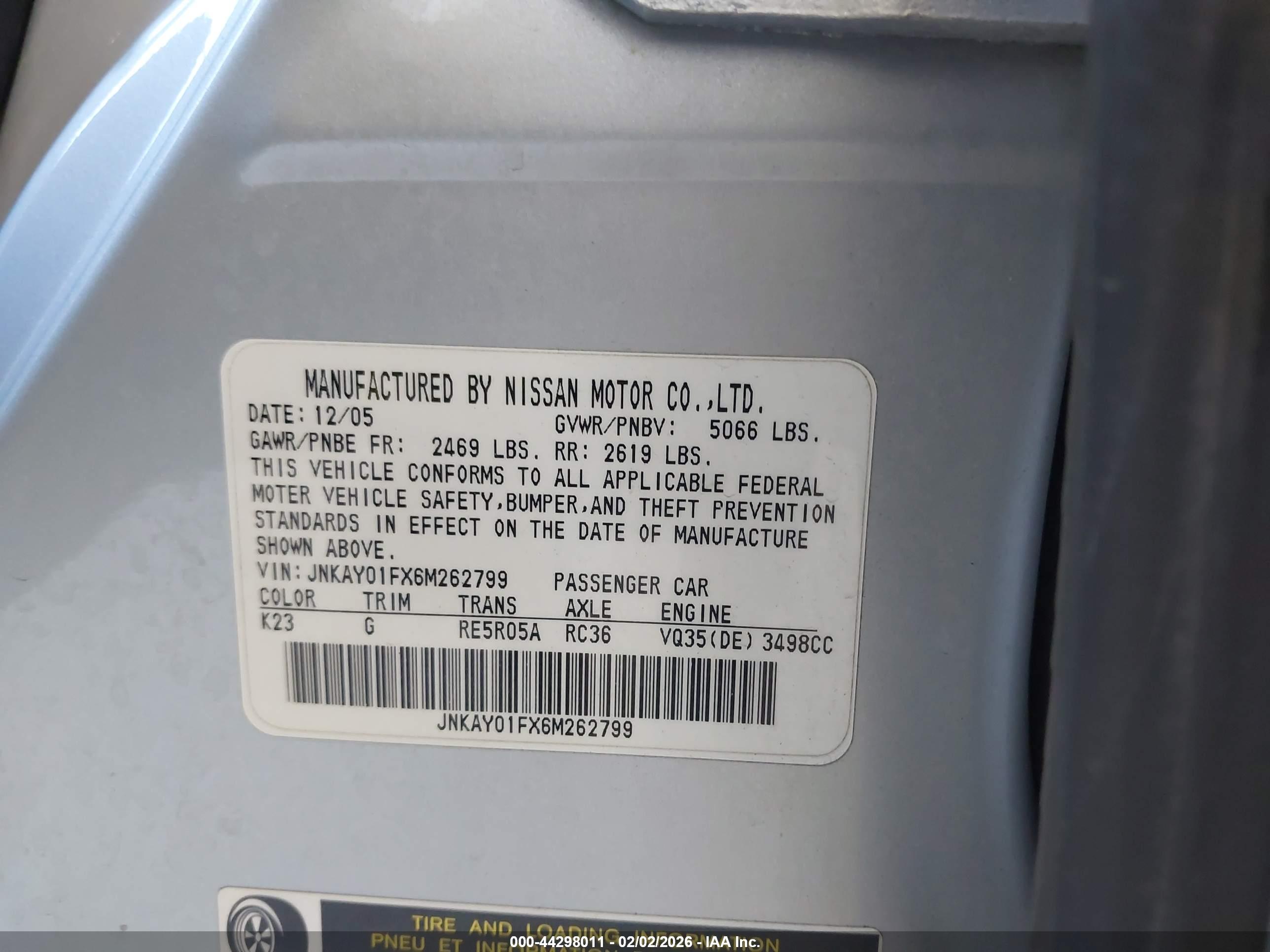 INFINITI M35X image 9