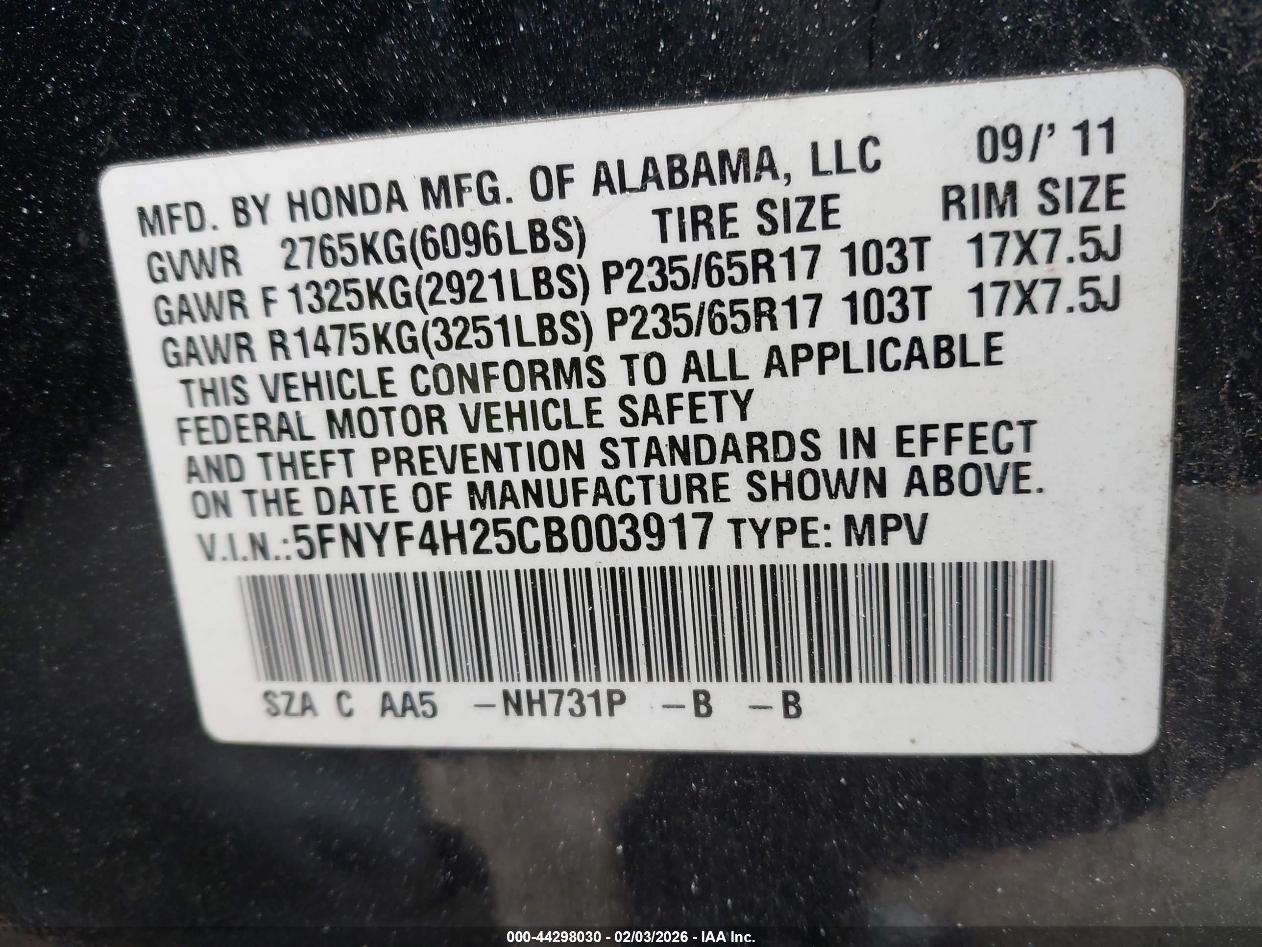 HONDA PILOT image 9