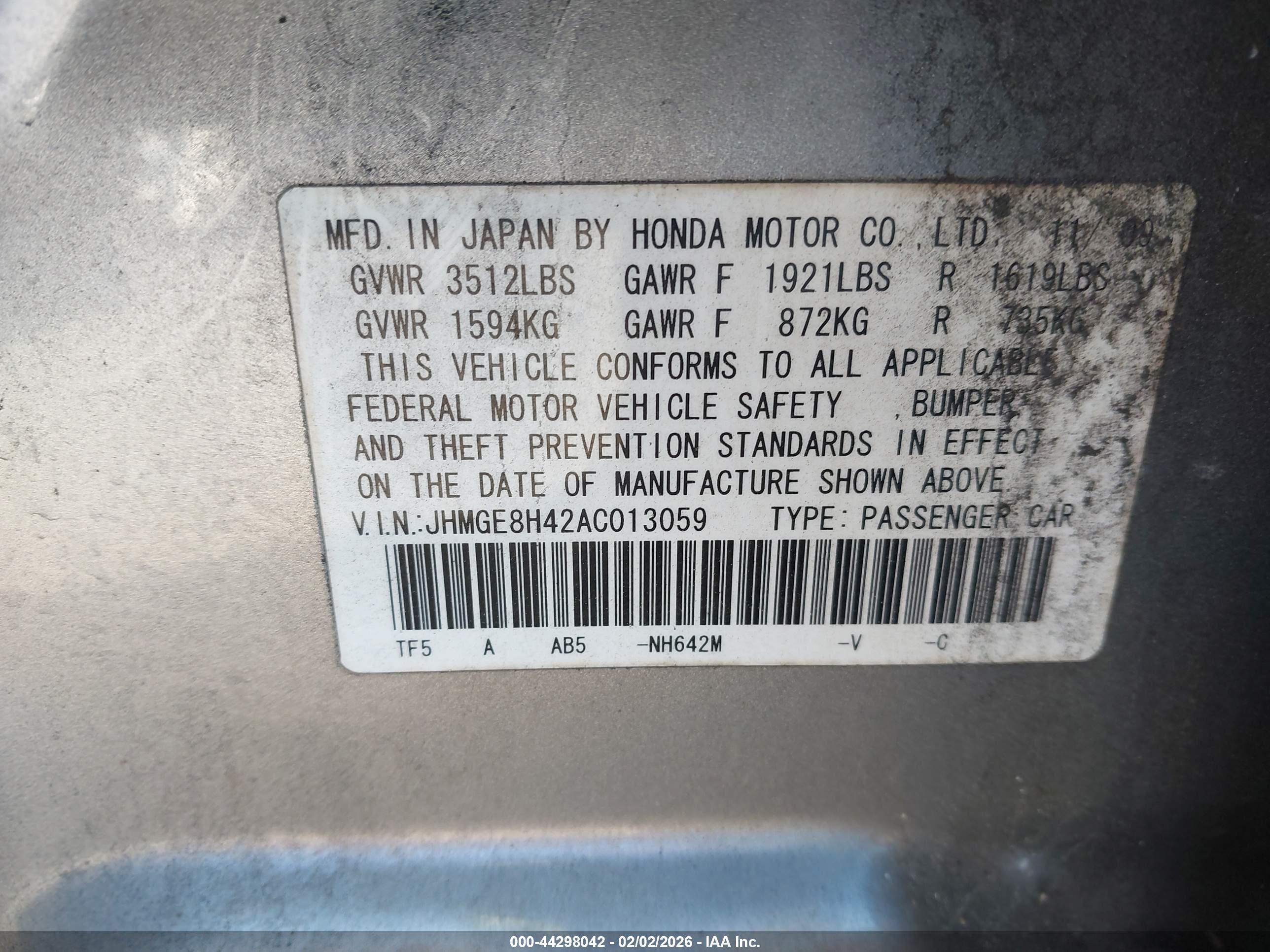HONDA FIT image 9