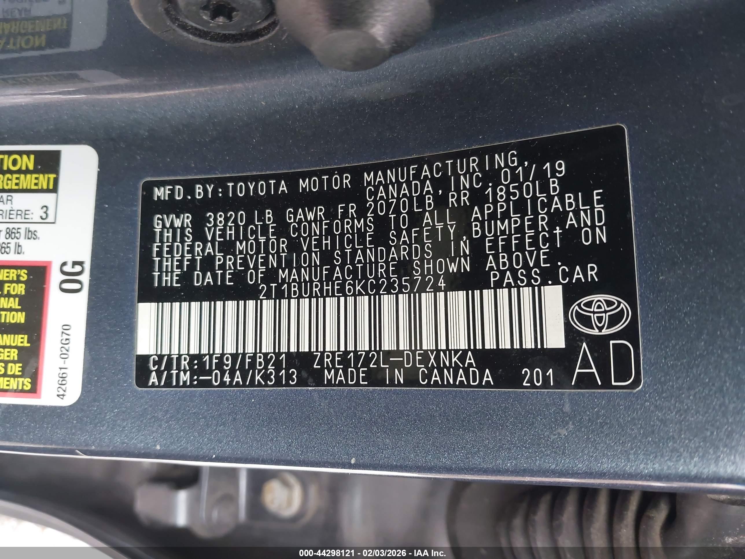 TOYOTA COROLLA image 9