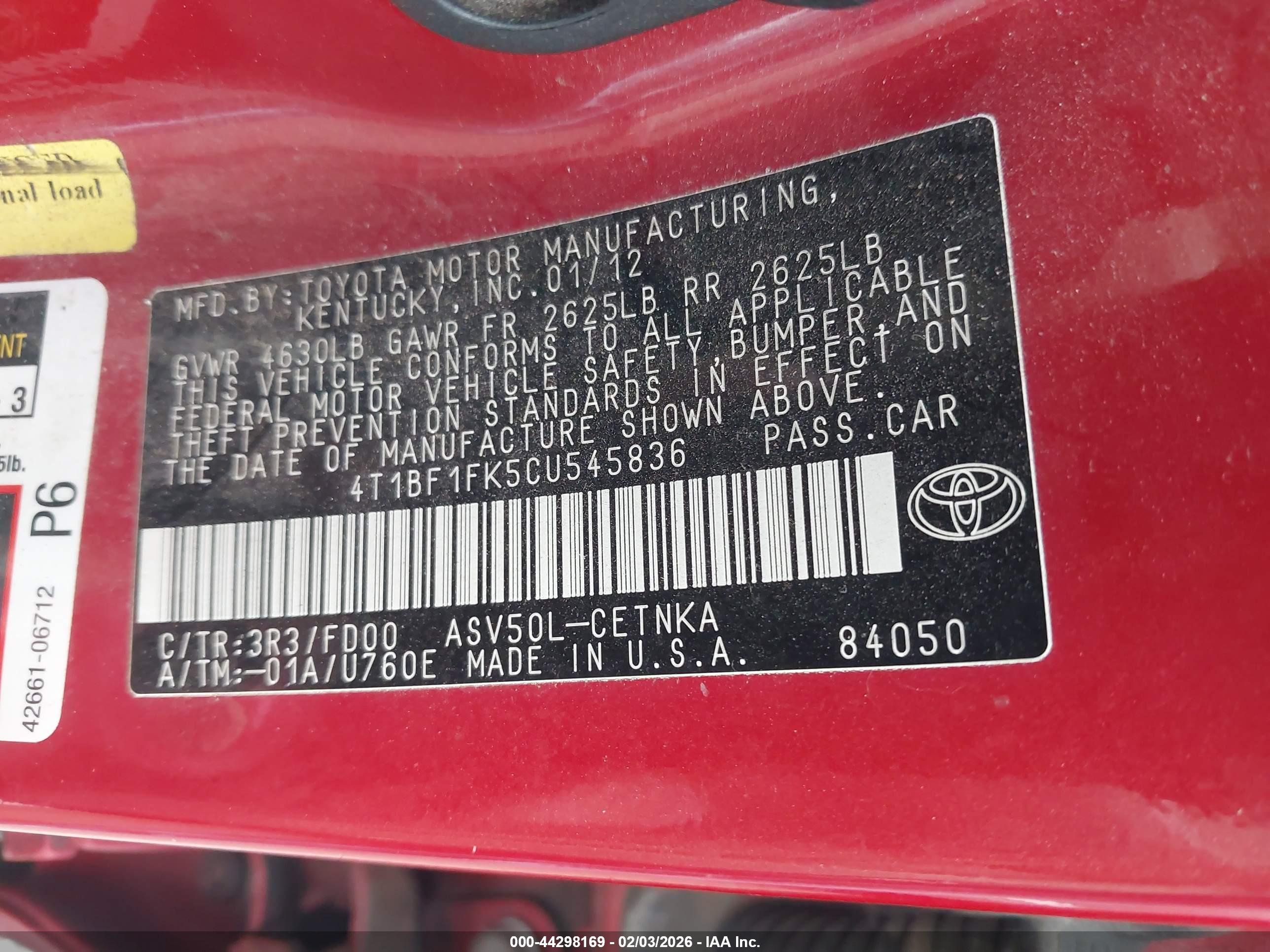 TOYOTA CAMRY image 9