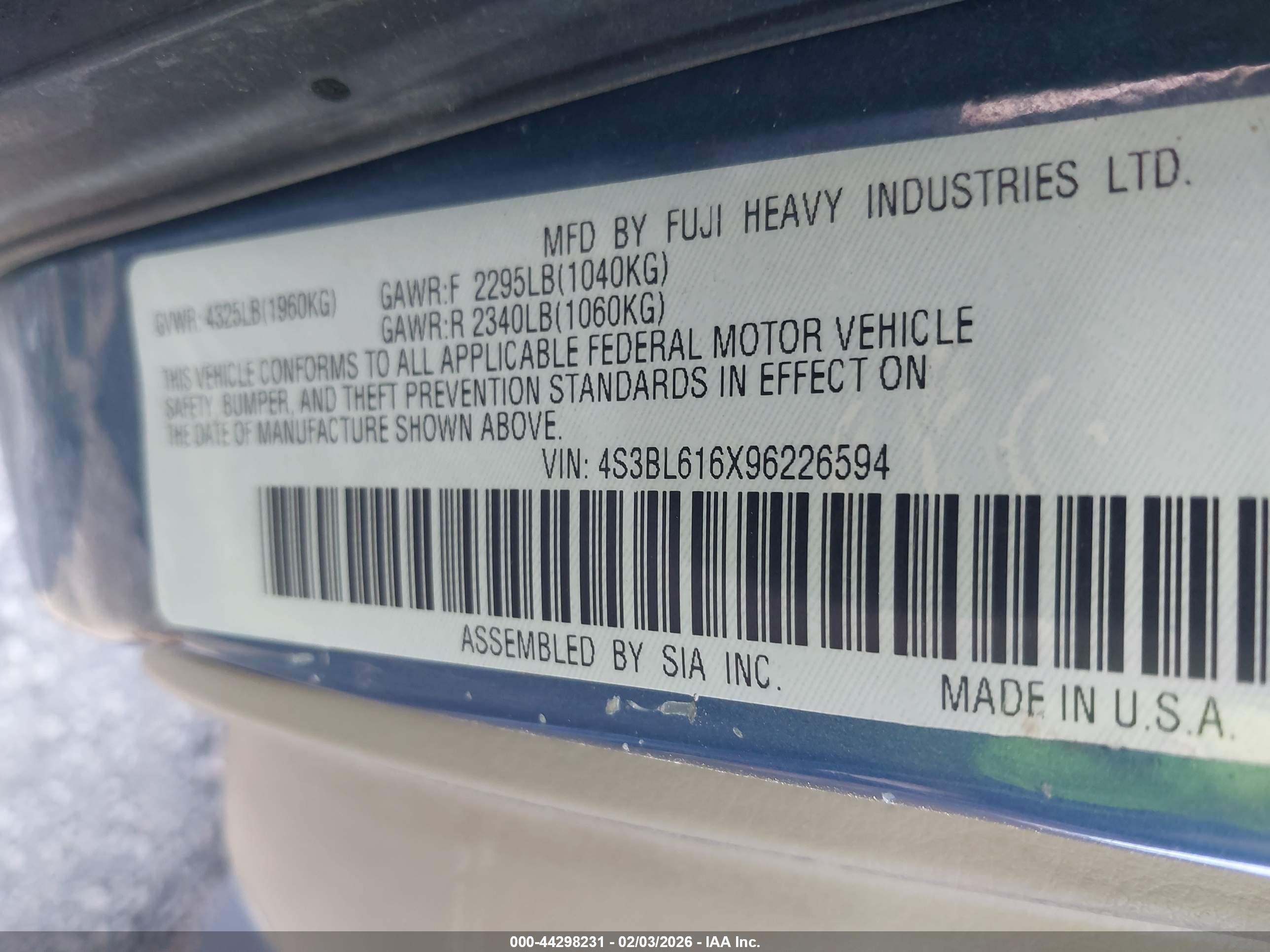 SUBARU LEGACY image 9