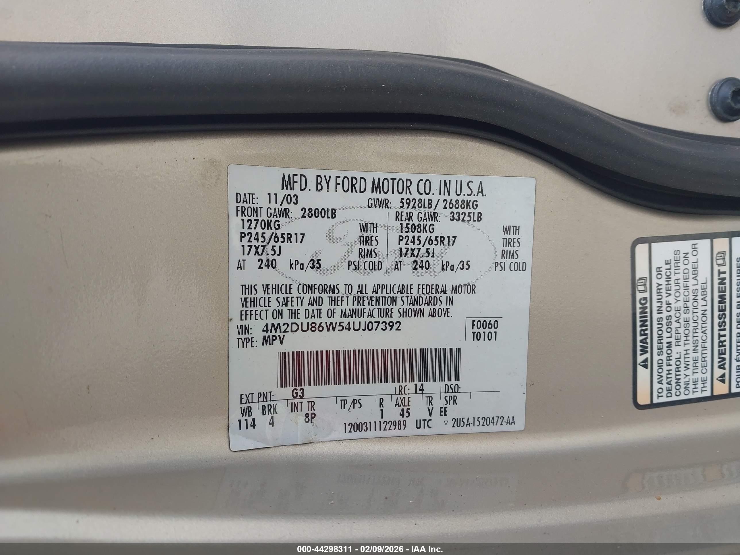 MERCURY MOUNTAINEER image 9