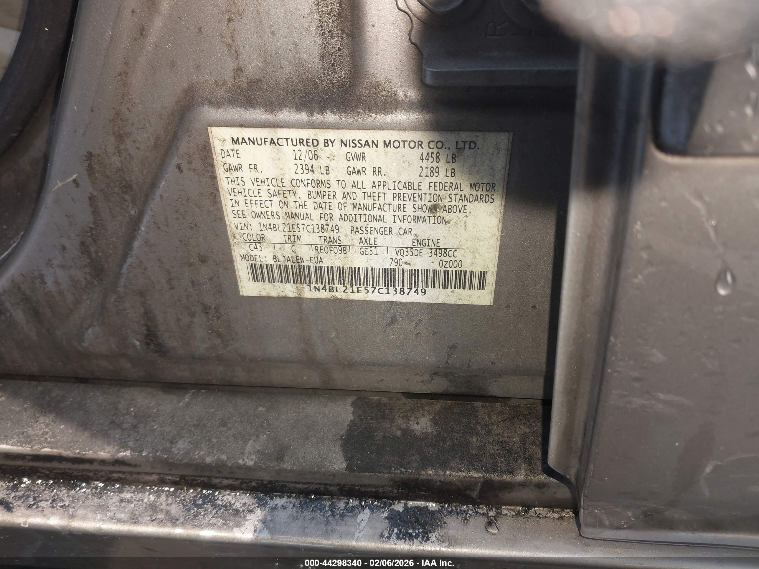 NISSAN ALTIMA image 9