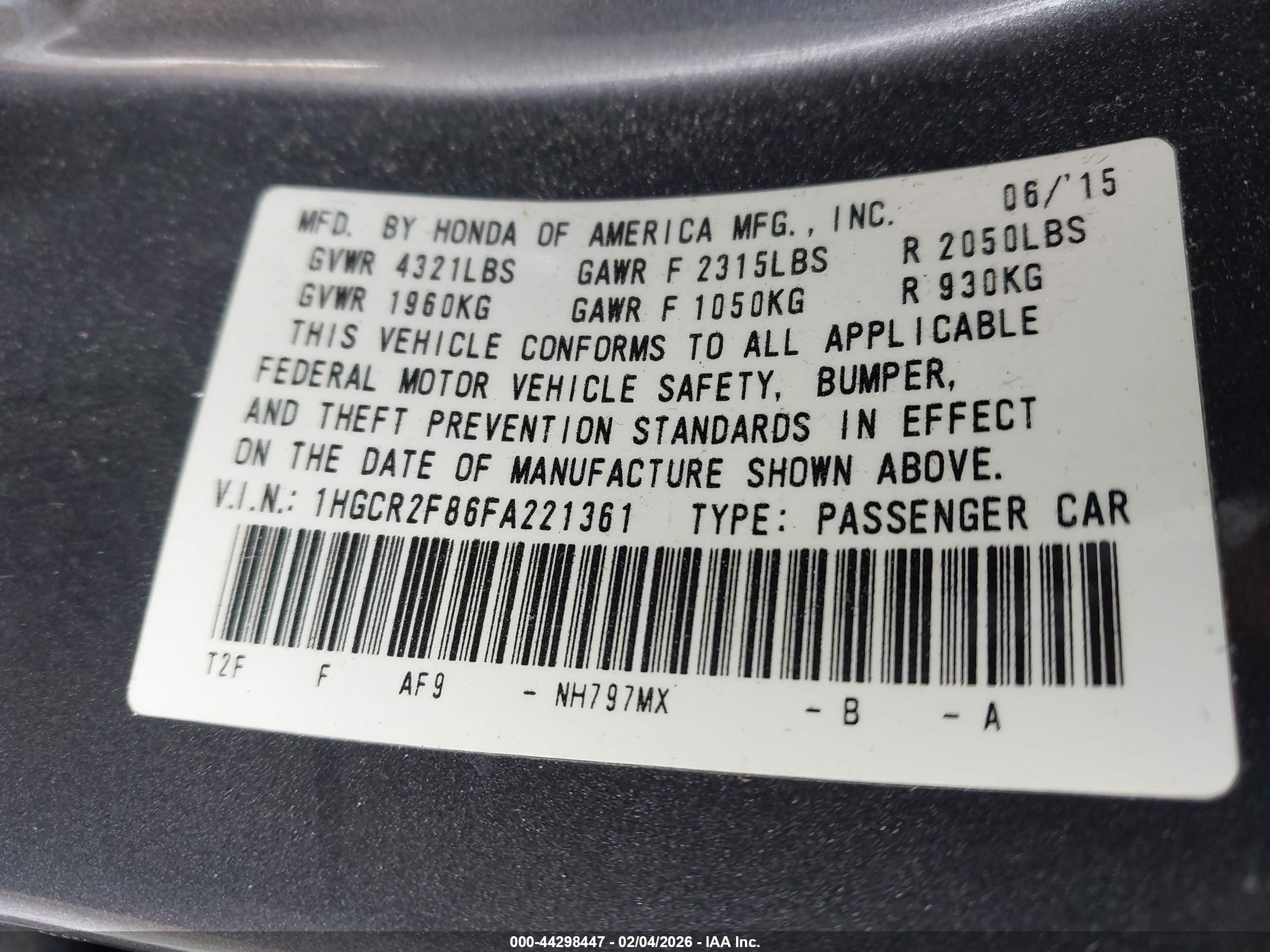 HONDA ACCORD image 9