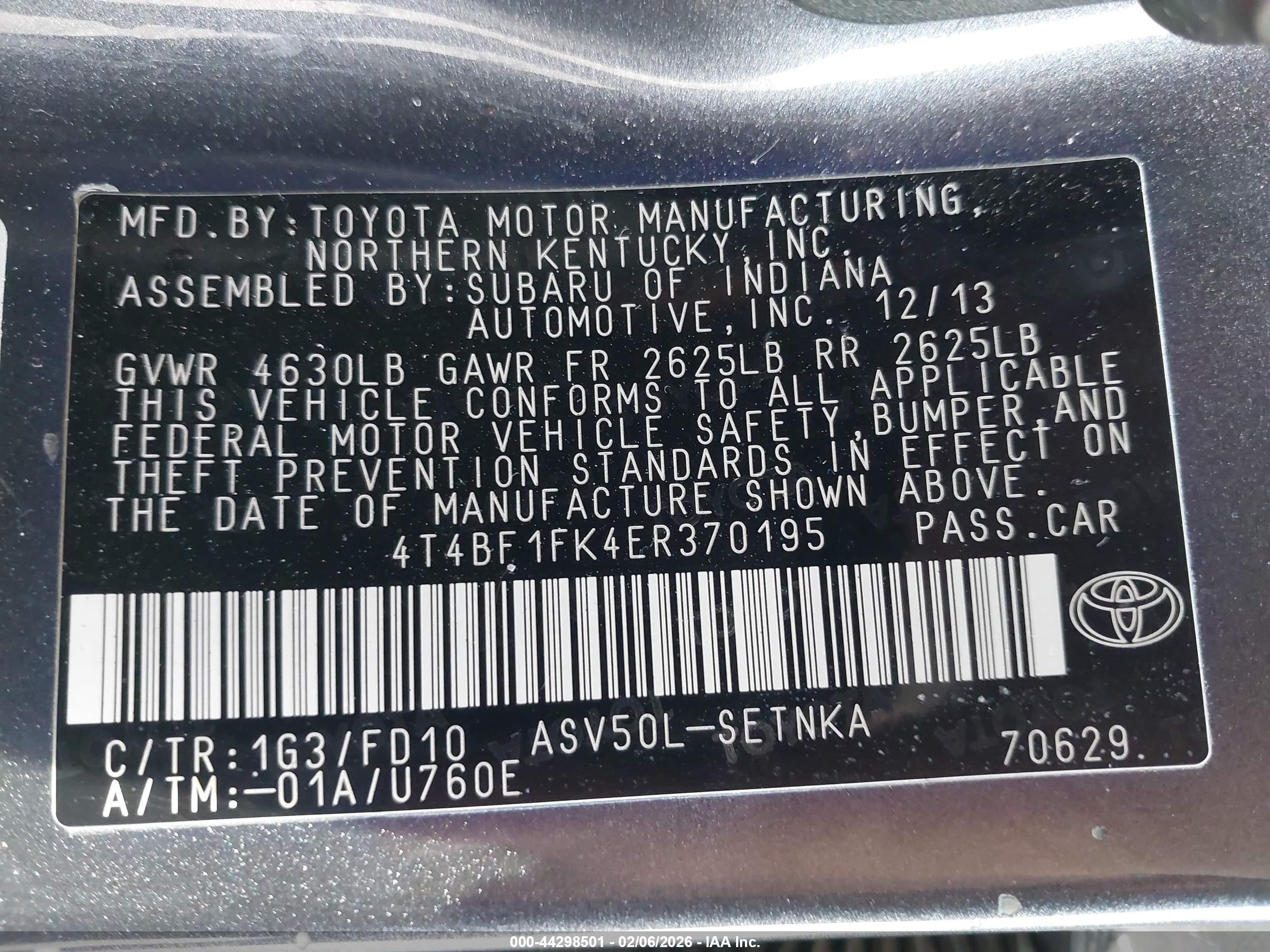 TOYOTA CAMRY image 9
