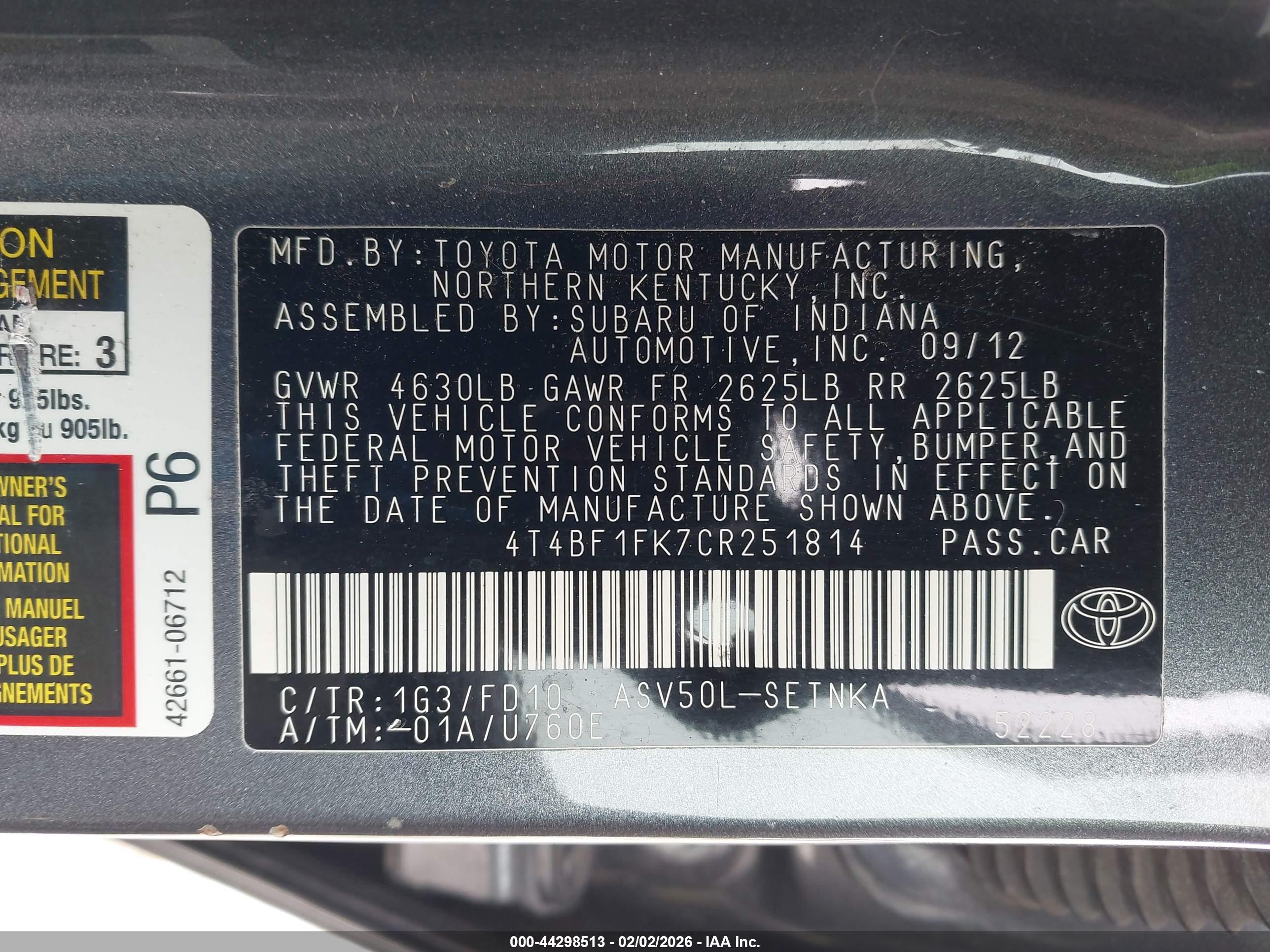 TOYOTA CAMRY image 9