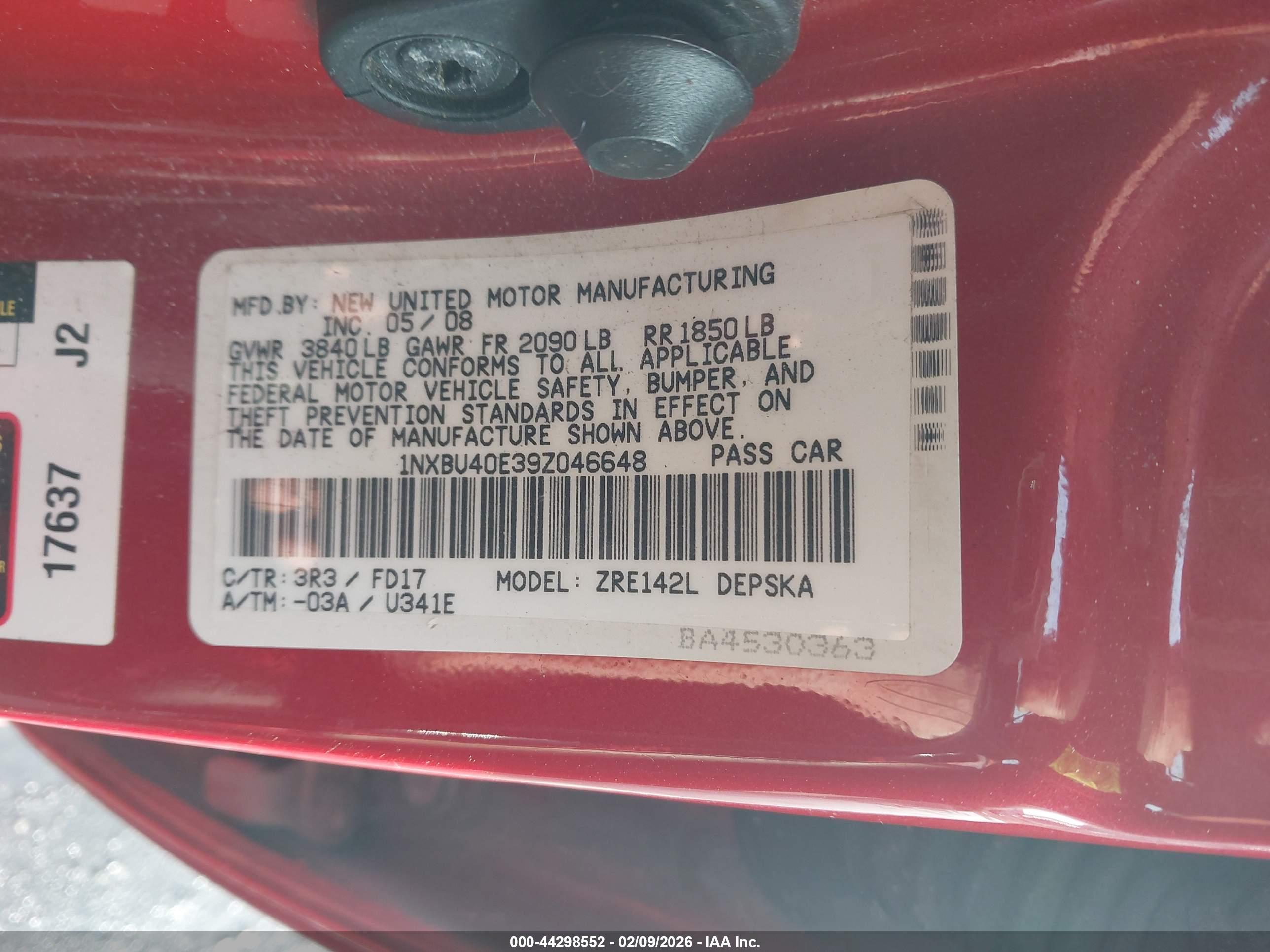 TOYOTA COROLLA image 9