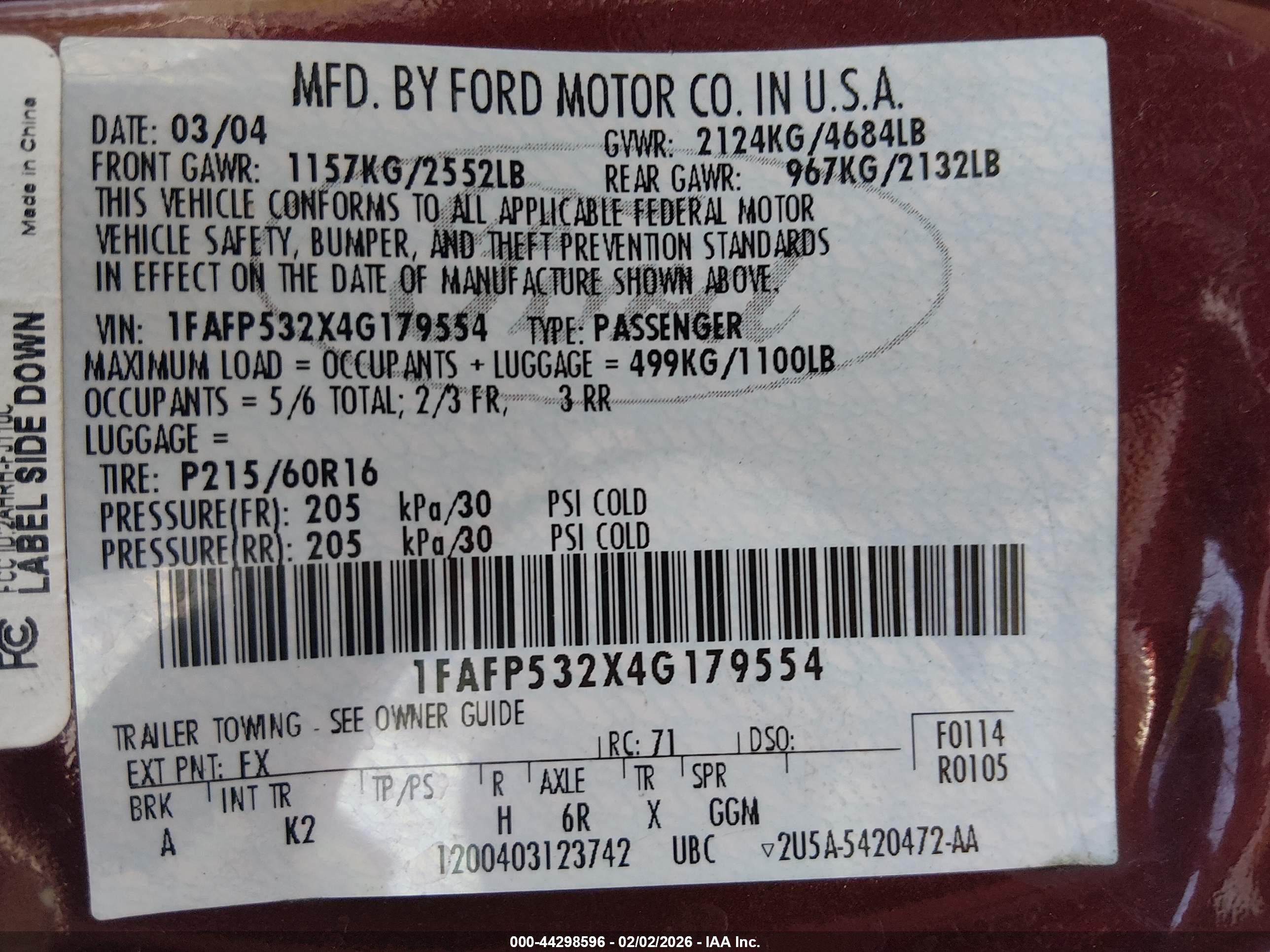 FORD TAURUS image 9