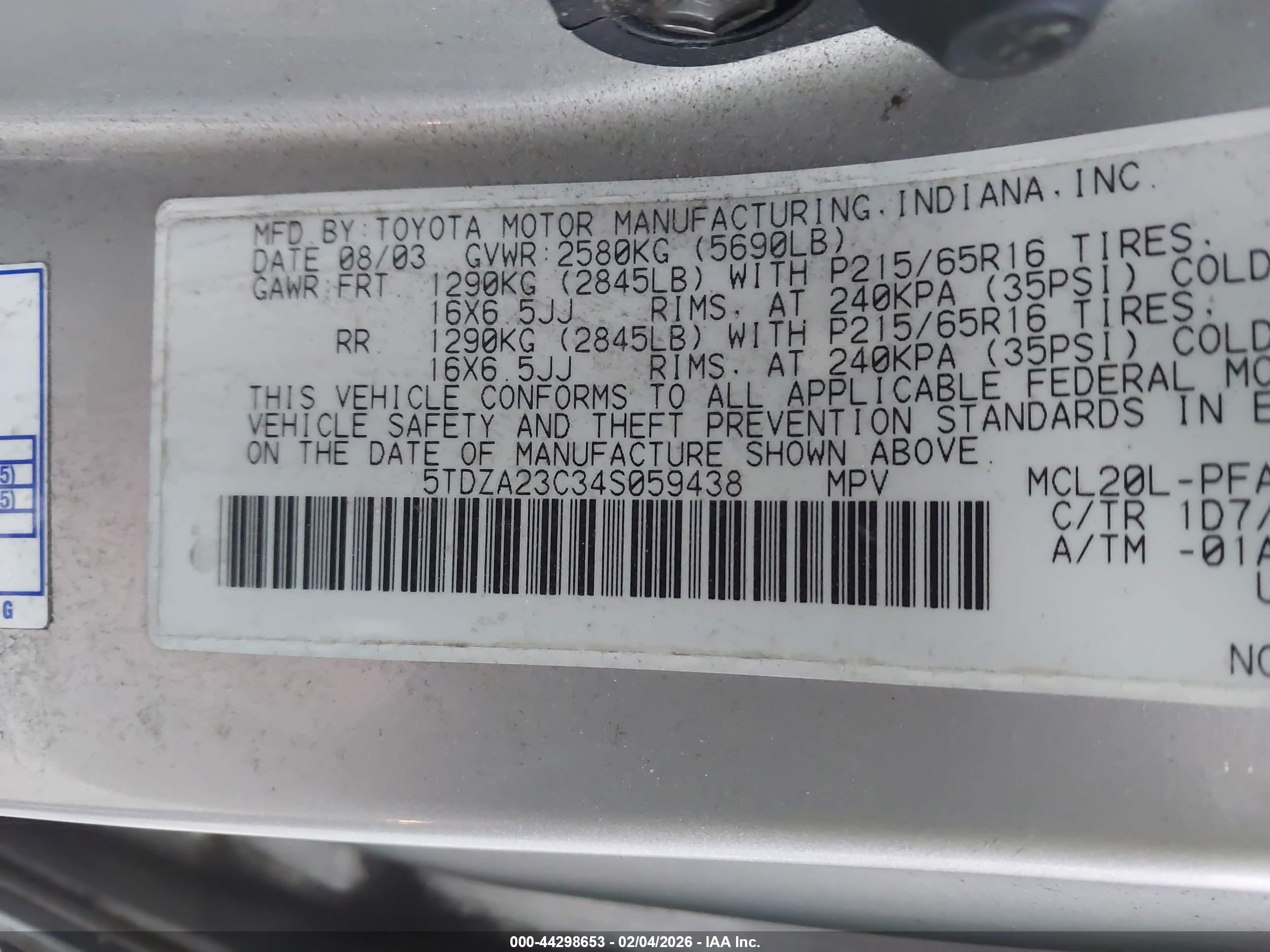 TOYOTA SIENNA image 9