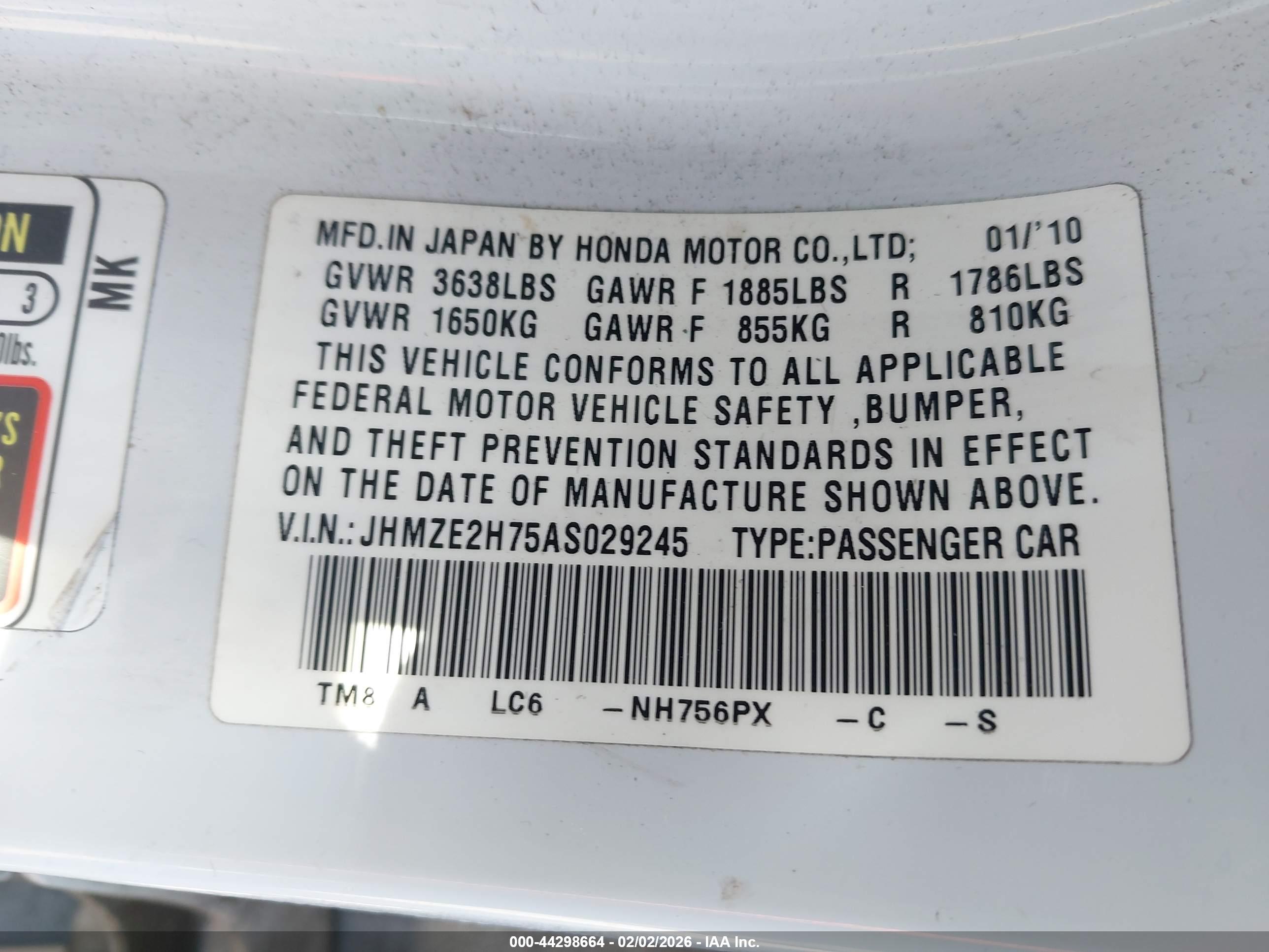HONDA INSIGHT image 9