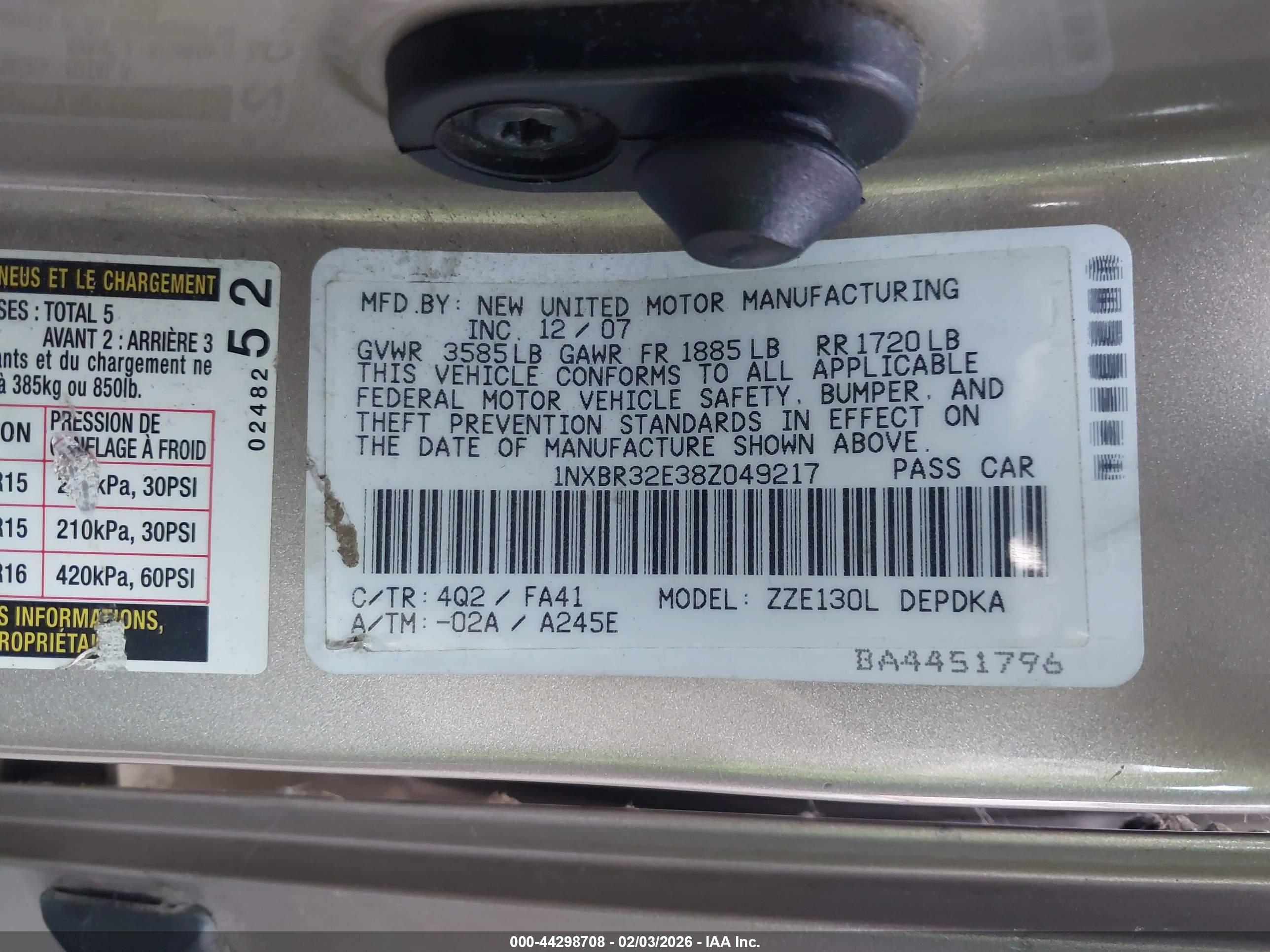 TOYOTA COROLLA image 9