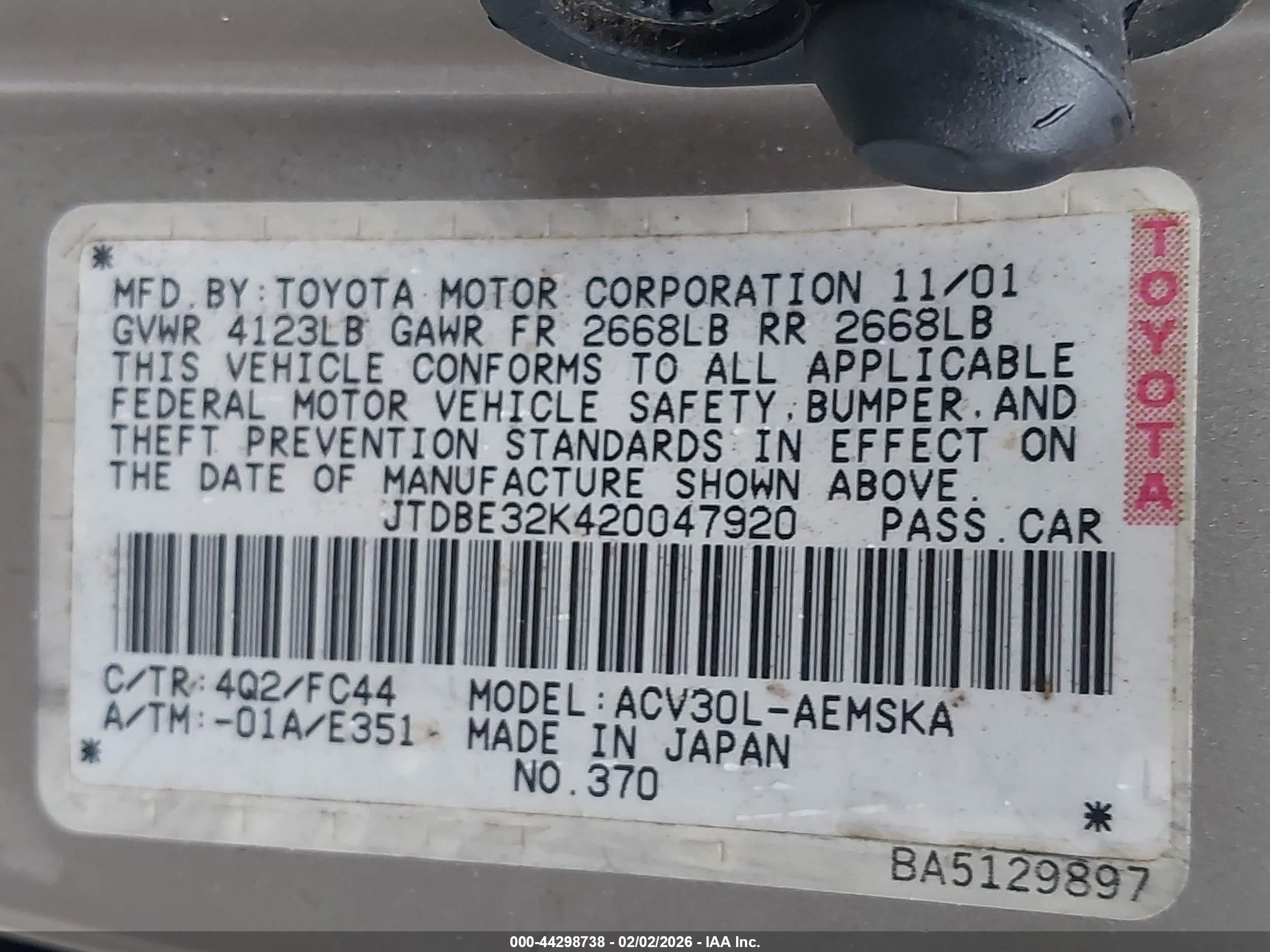 TOYOTA CAMRY image 9