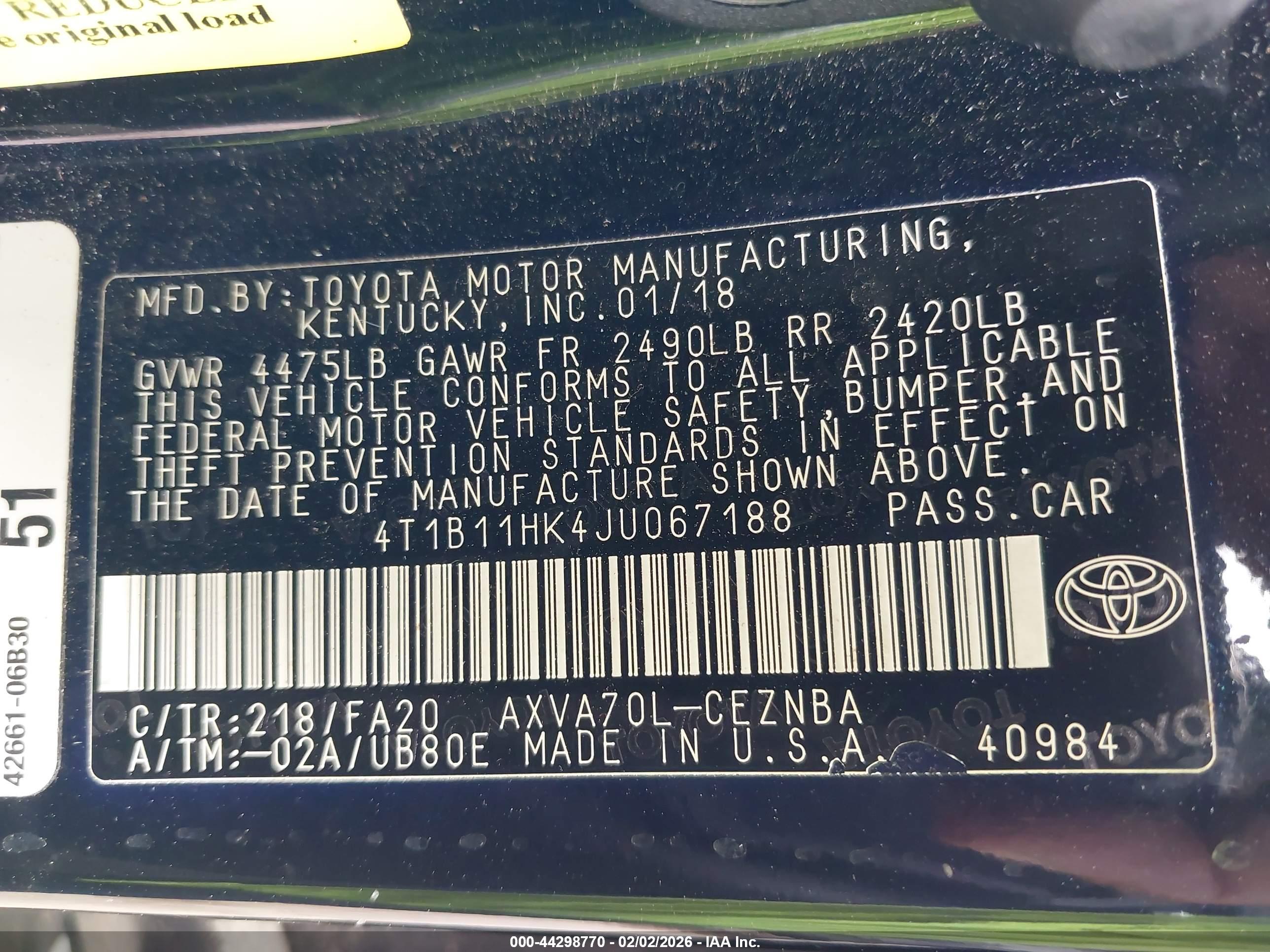 TOYOTA CAMRY image 9