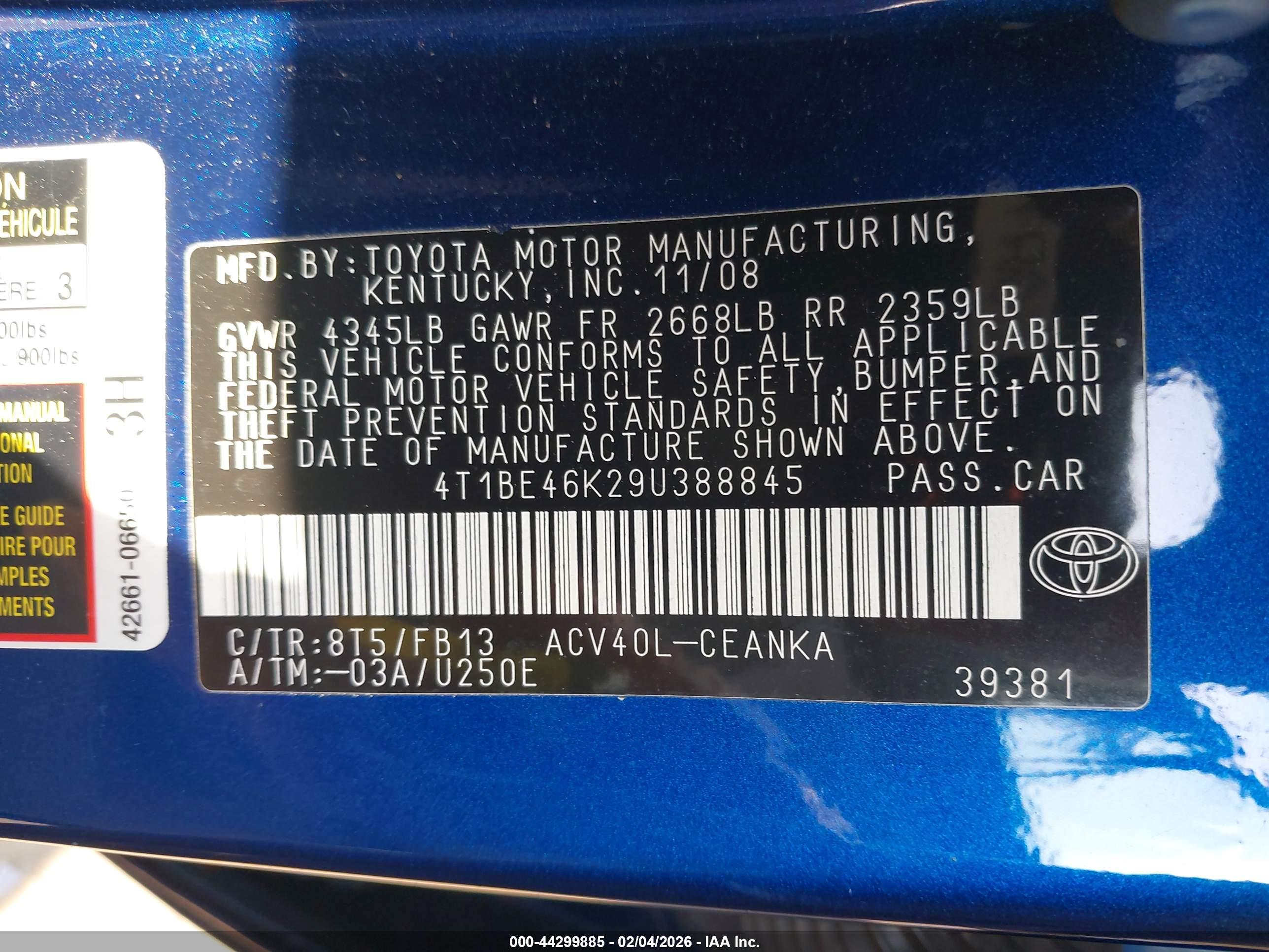 TOYOTA CAMRY image 9