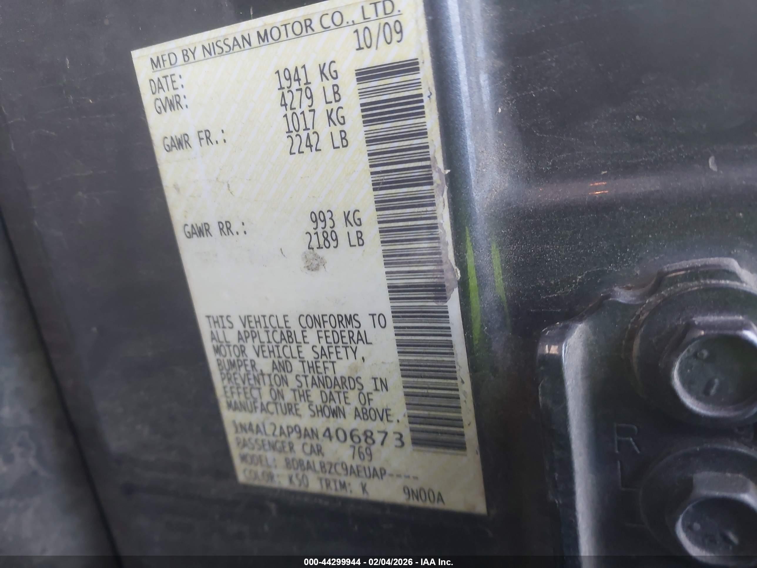 NISSAN ALTIMA image 9