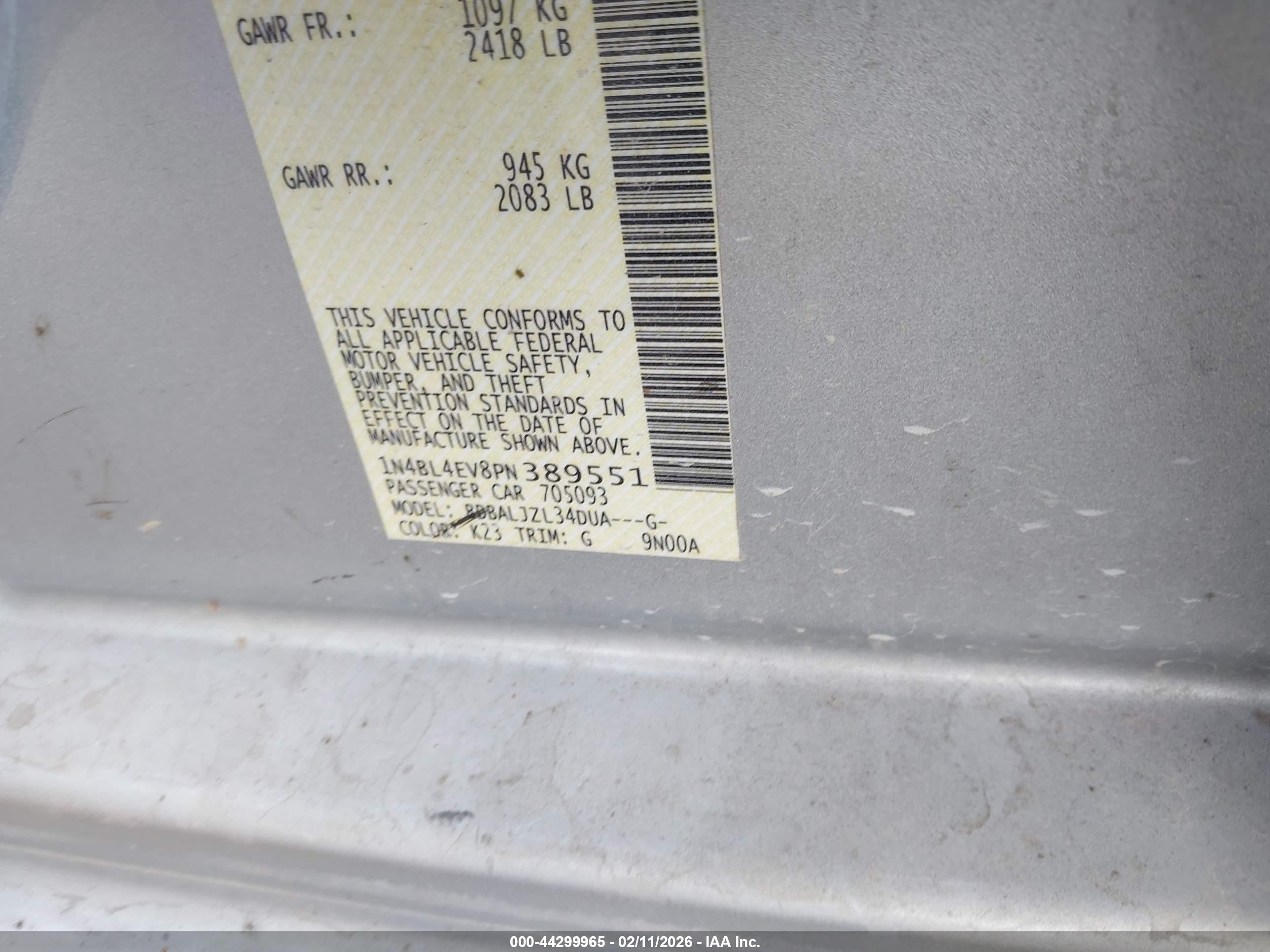 NISSAN ALTIMA image 9