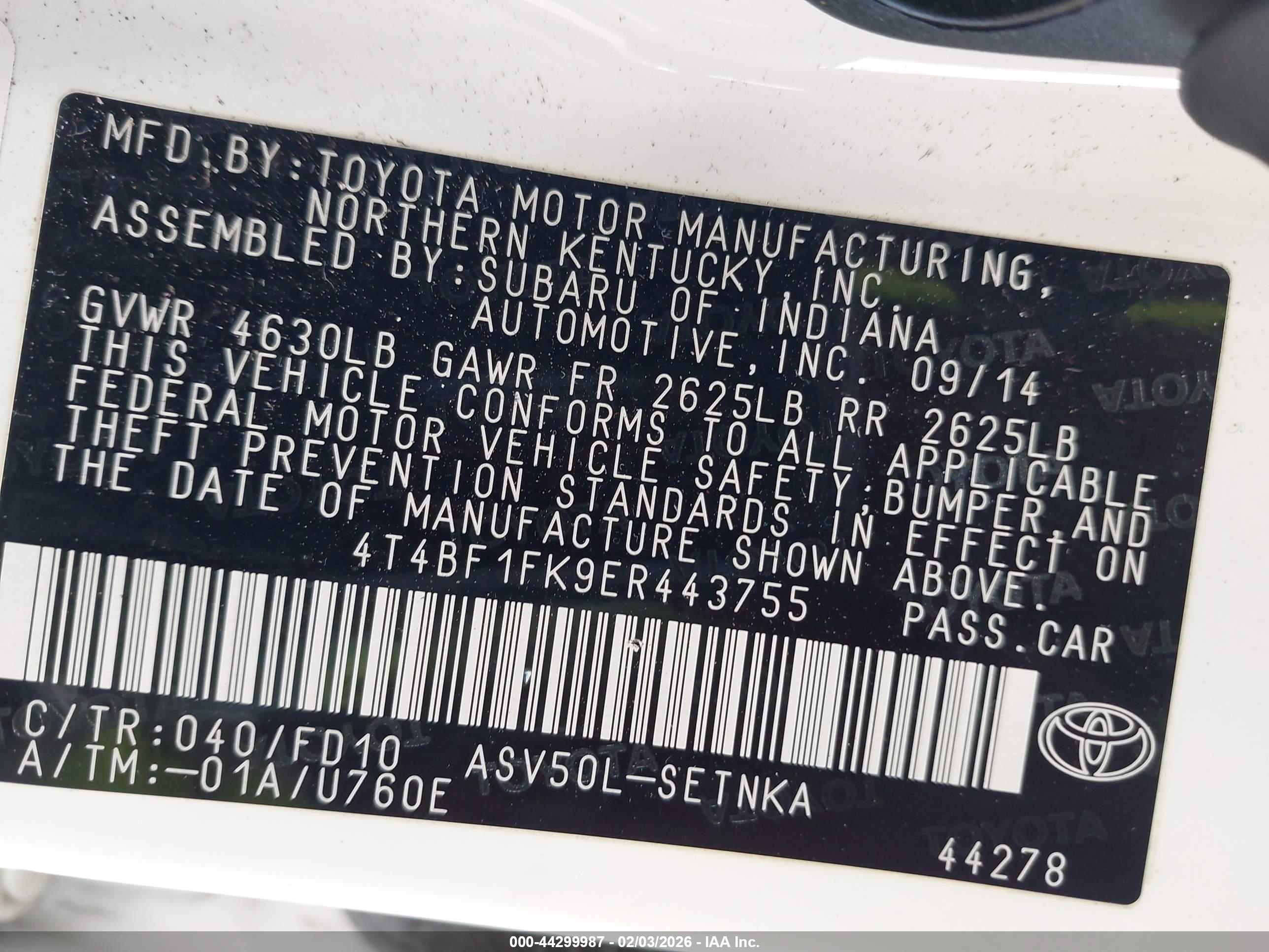TOYOTA CAMRY image 9
